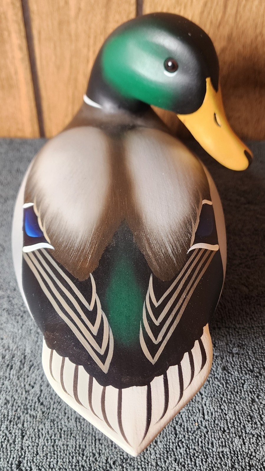 Bill Schauber Mallard Duck Decoy Signed 2003 Bird Chesapeake Bay VTG Maryland