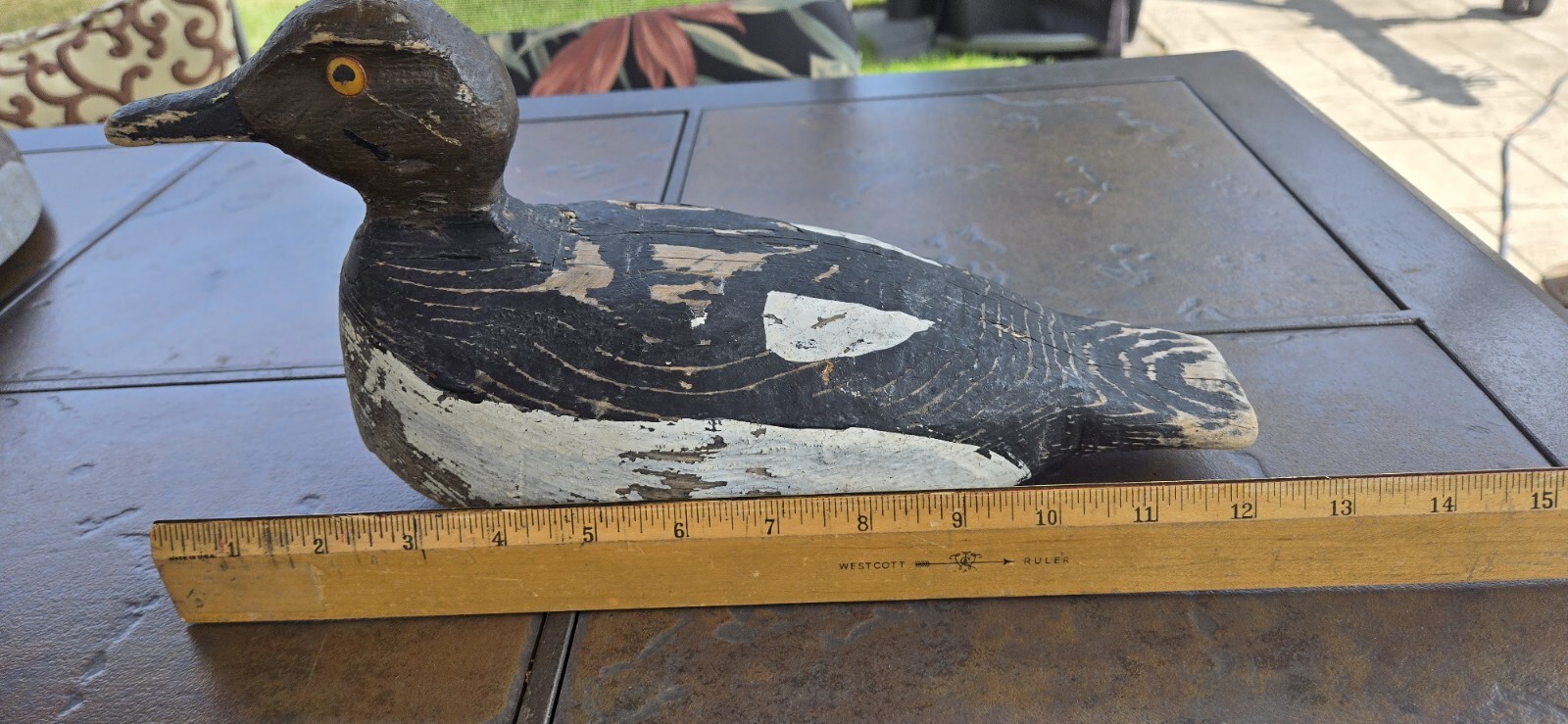 Vintage Duck Decoy Goldeneye 1000 Islands Ont Solid Wood