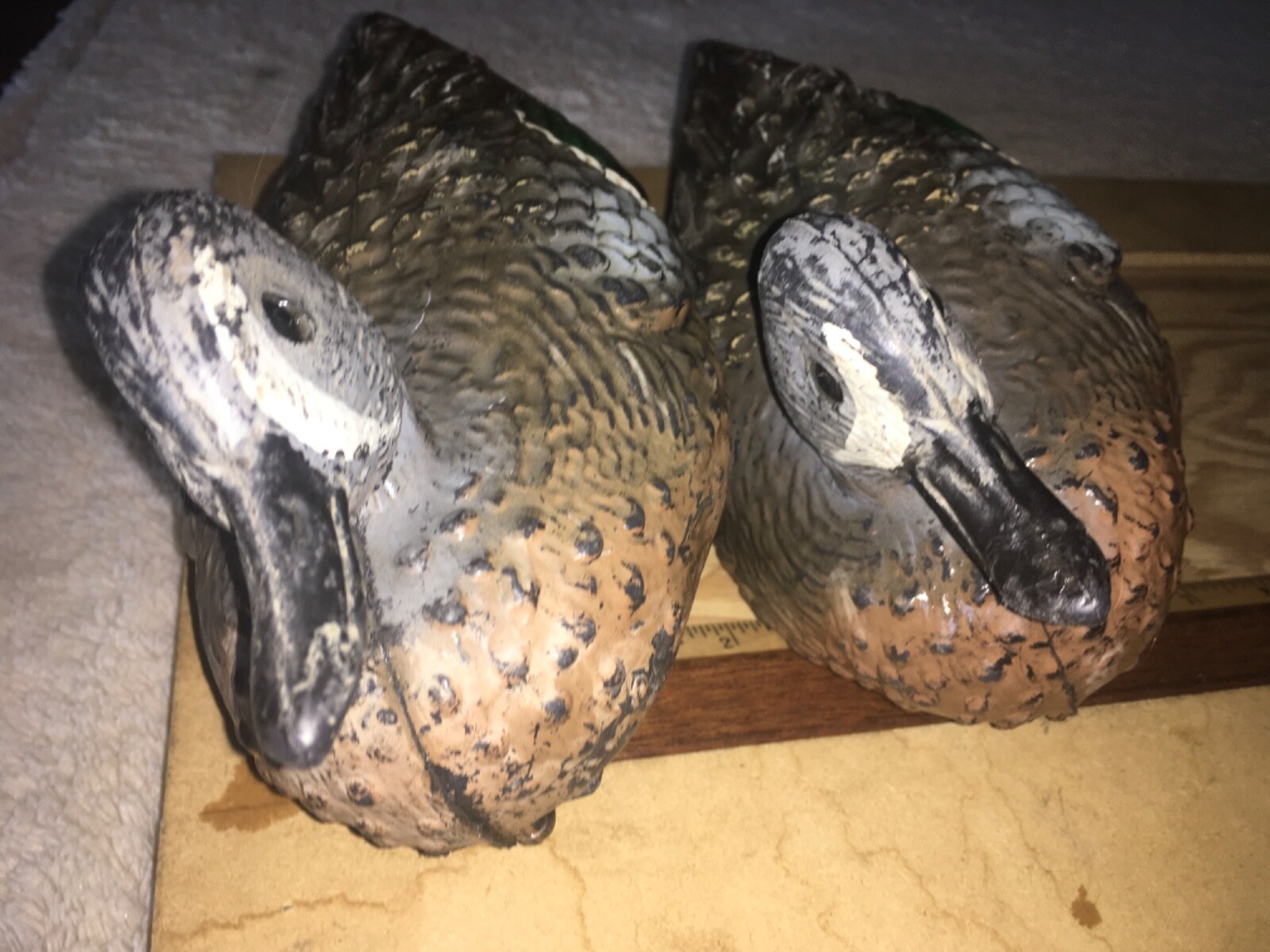 2 Vintage Drake Blue Wing Teal Duck Decoy Model 900-5070 Made in Italy by GARCIA