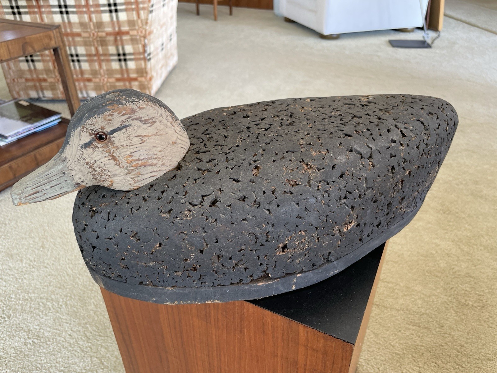 Vintage Cork Black Duck Decoy