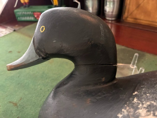 Vintage Bluebill Drake Decoy attributed to Charlie Bryan Middle River, Maryland