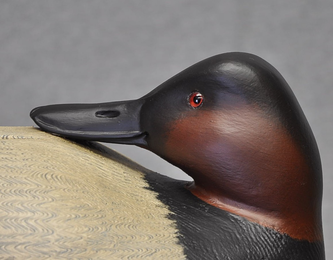 Jim Kelson style canvasback sleeper drake duck decoy by Darkfeather Freedman OP