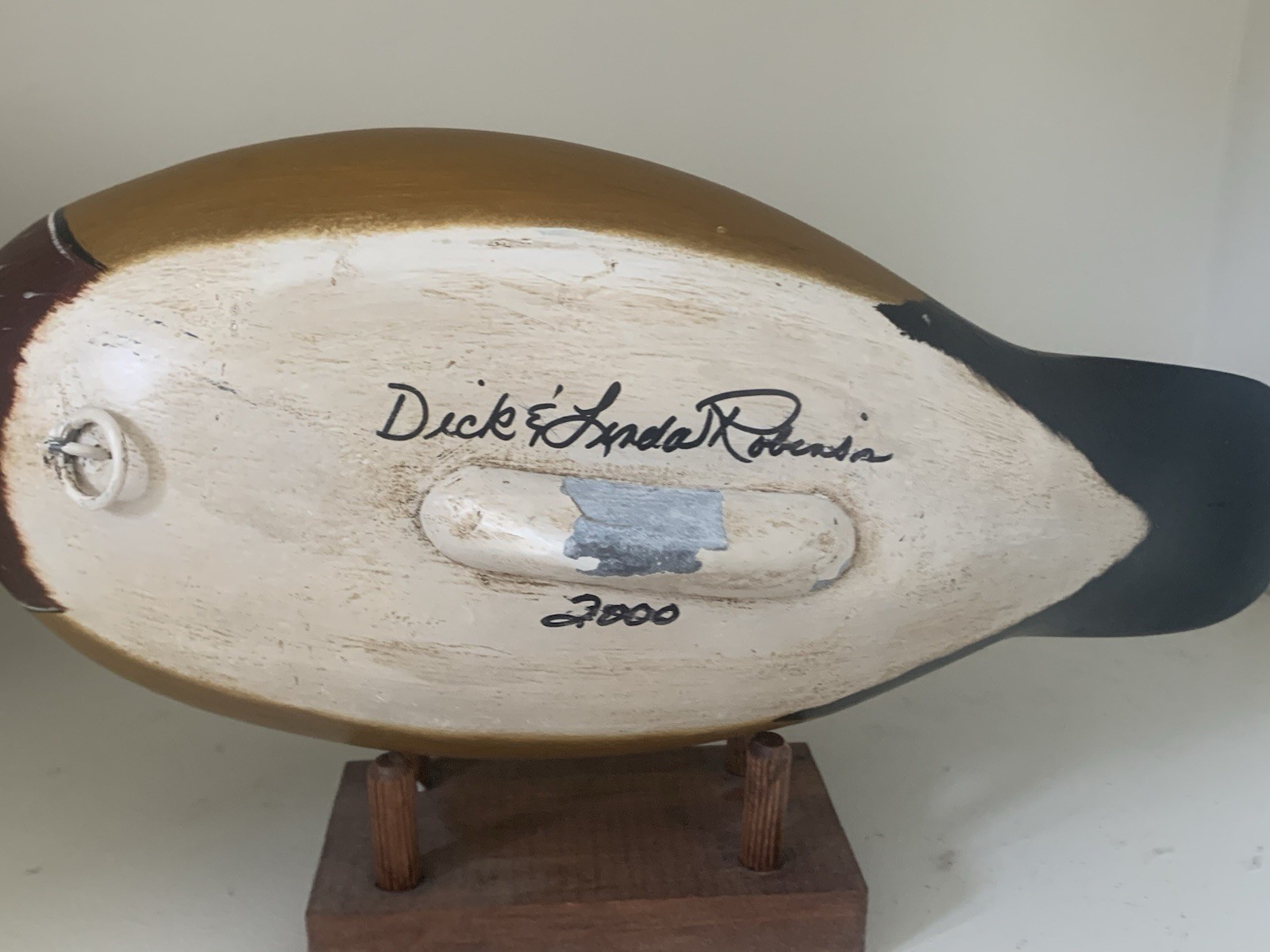 Pair Wood Duck Drake Hen Eastern Shore Maryland Decoys Dick Linda Robinson 2000
