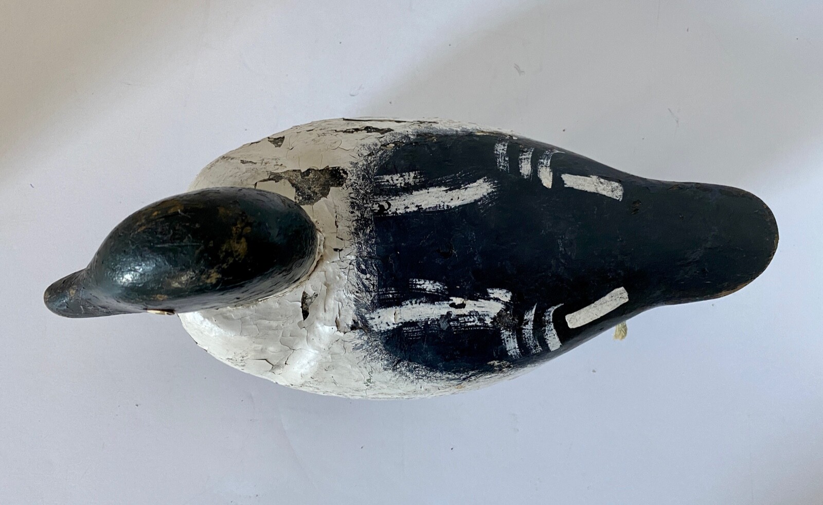 Goldeneye Wood Carved Duck Decoy, Turned Head, Weighted, Unsigned