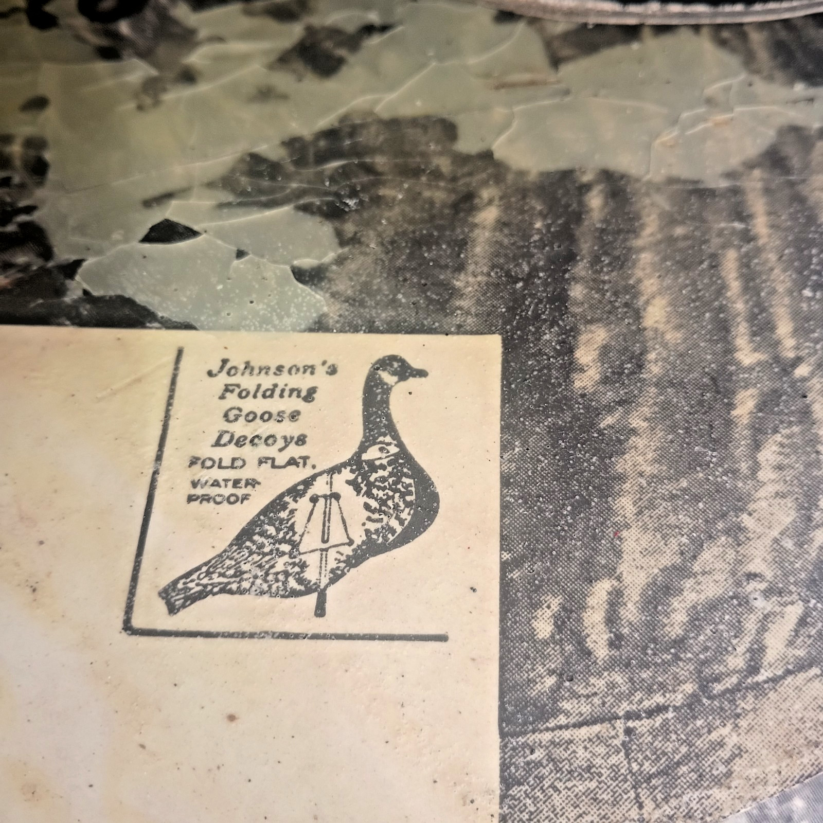 20 Johnsons Folding Goose Decoys Wax Fiberboard Storage Bags Stakes Seattle 1940