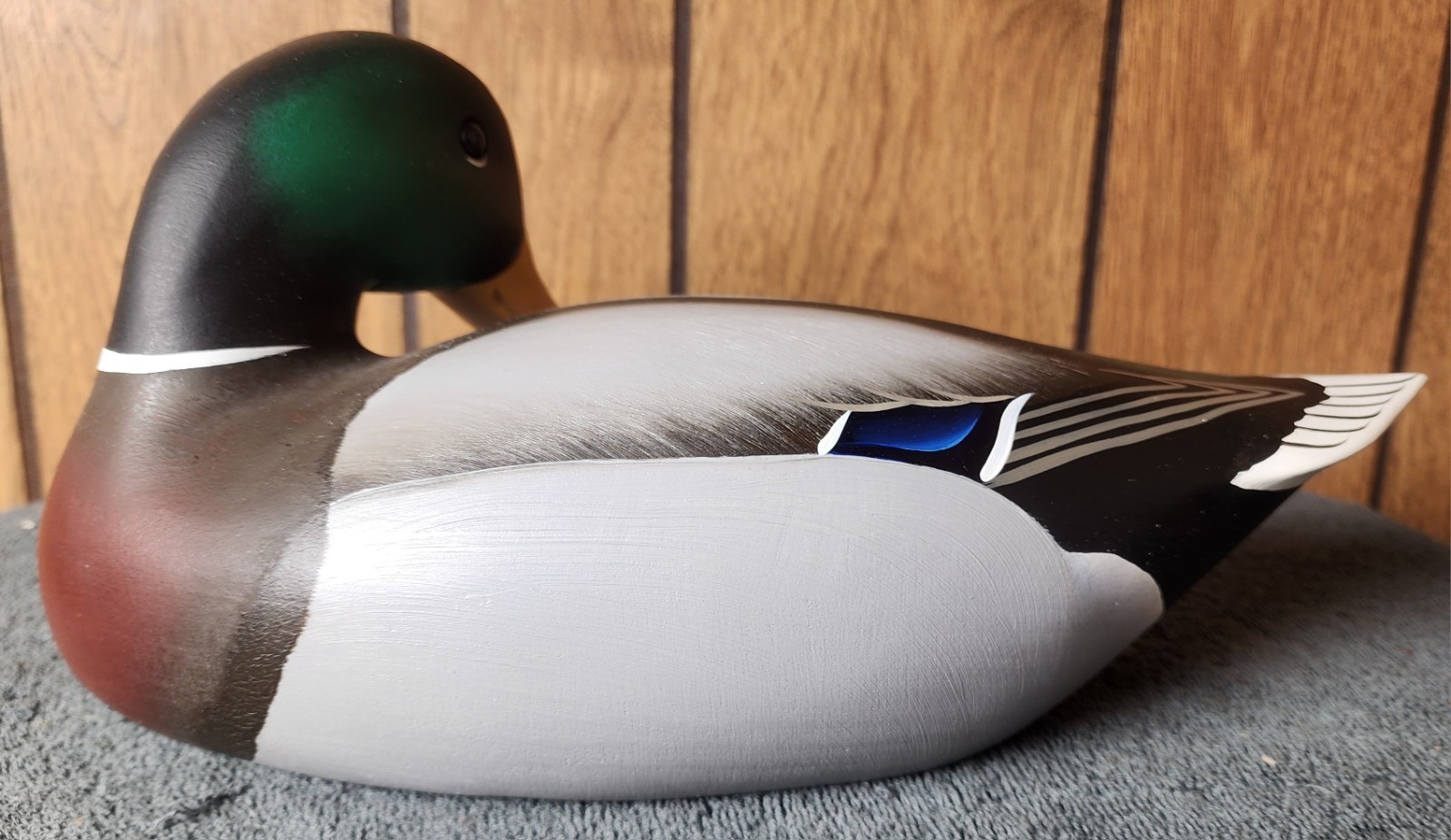Bill Schauber Mallard Duck Decoy Signed 2003 Bird Chesapeake Bay VTG Maryland