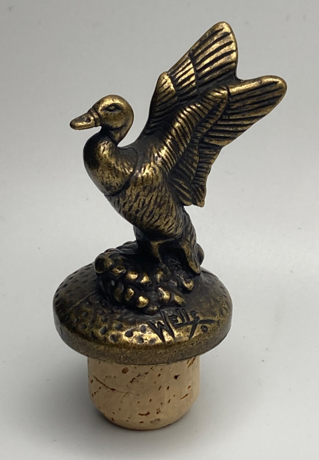 Jack Daniels DUCKS UNLIMITED Limitd Edition 2014 Wells Brass Bottle Stopper/Cork