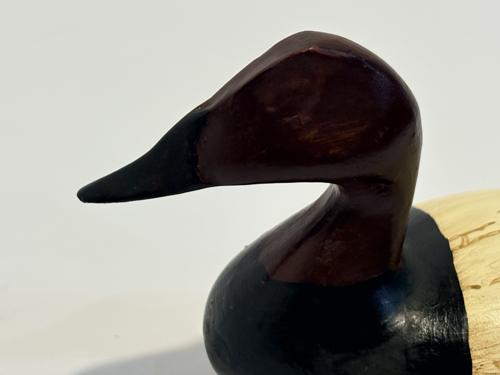 Hand Carved Duck By Lee Dudley Canvasback  Knotts Island, NC by Joe Seme