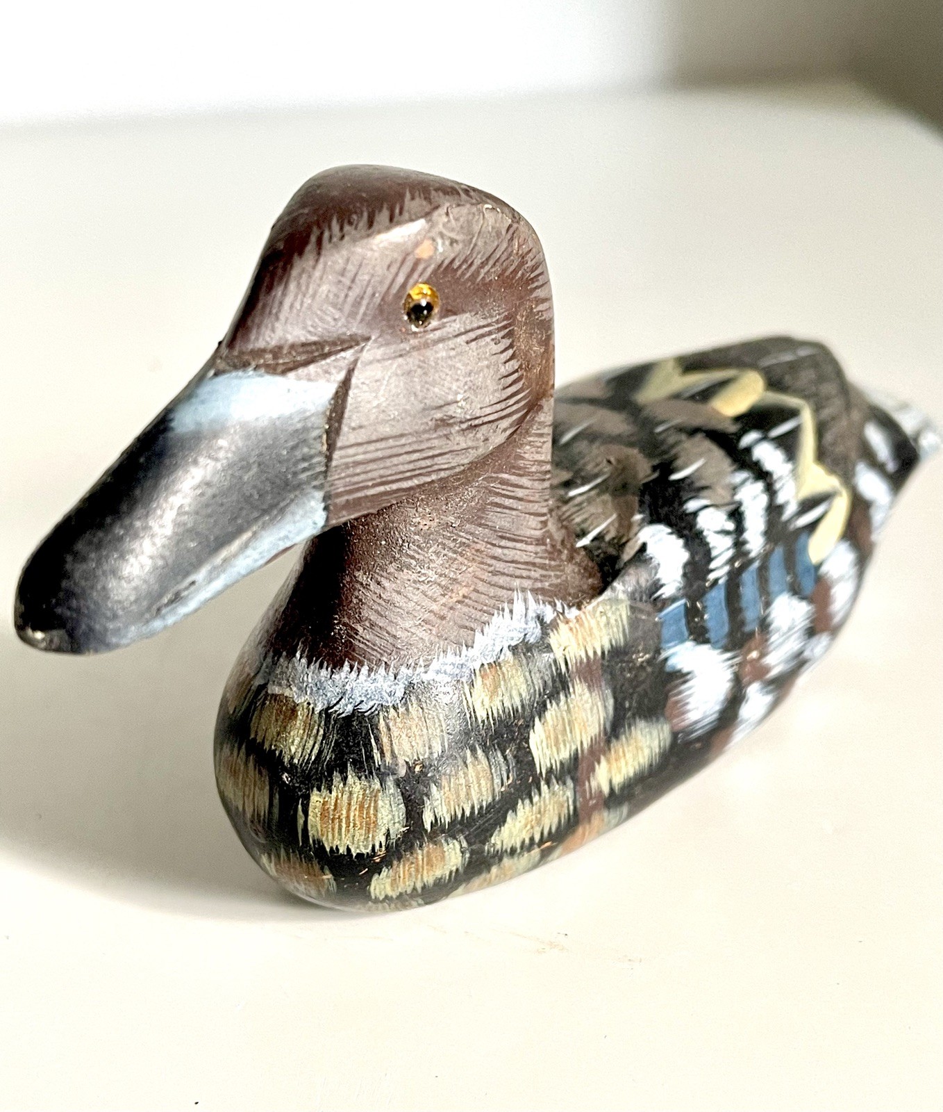 VTG Wood Duck Hand Carved & Painted Duck Decoy Peoples Republic of China AC-9307
