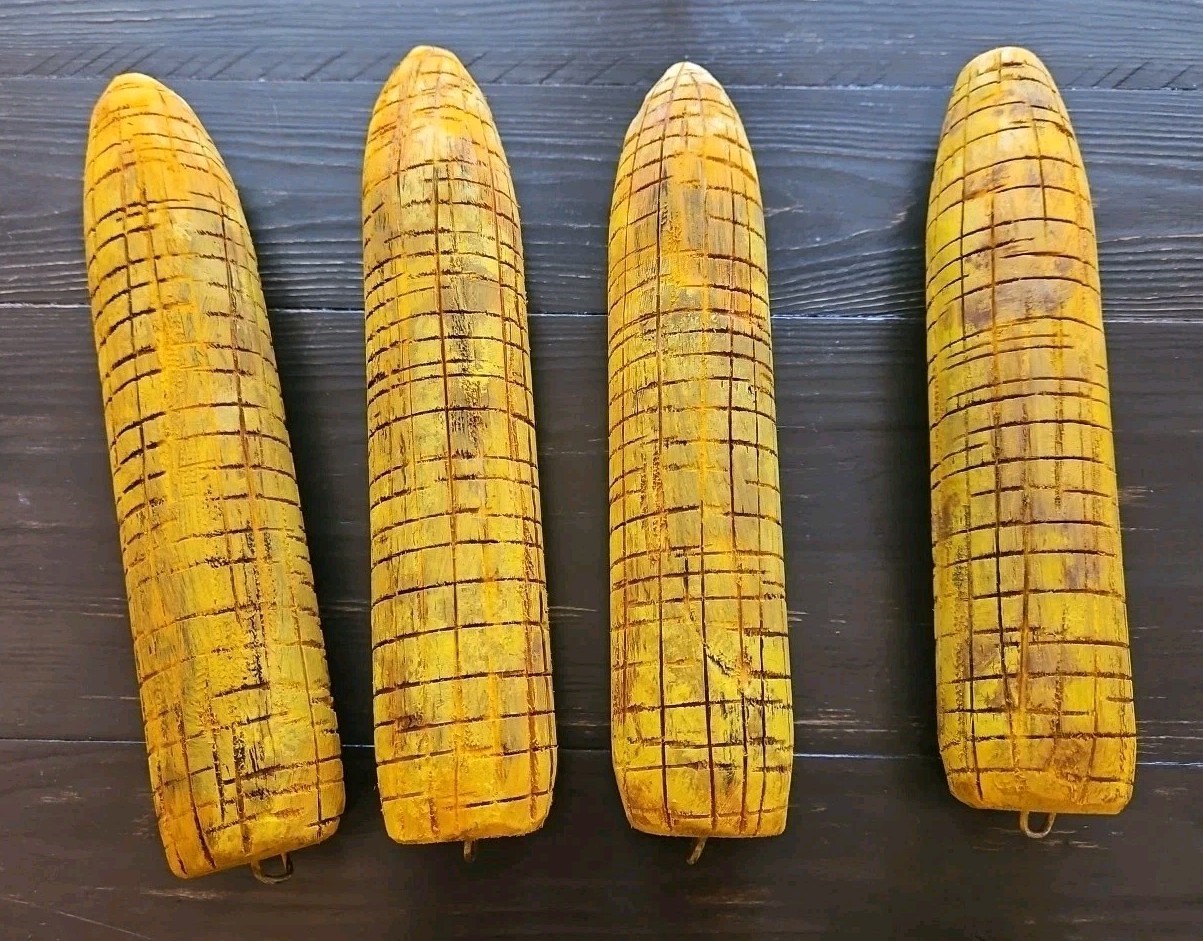 Ear of WOOD Field Corn each, Decoy Corn, Goose Hunting, Duck Decoy, Folk Art