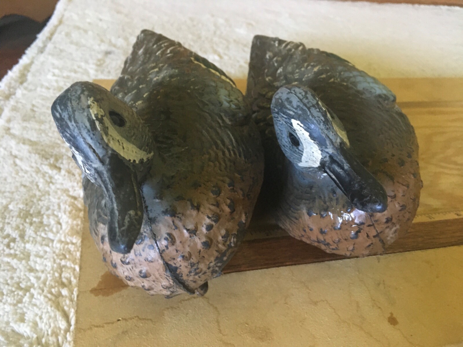 2 Vintage Drake Blue Wing Teal Duck Decoy Model 900-5070 Made in Italy by GARCIA