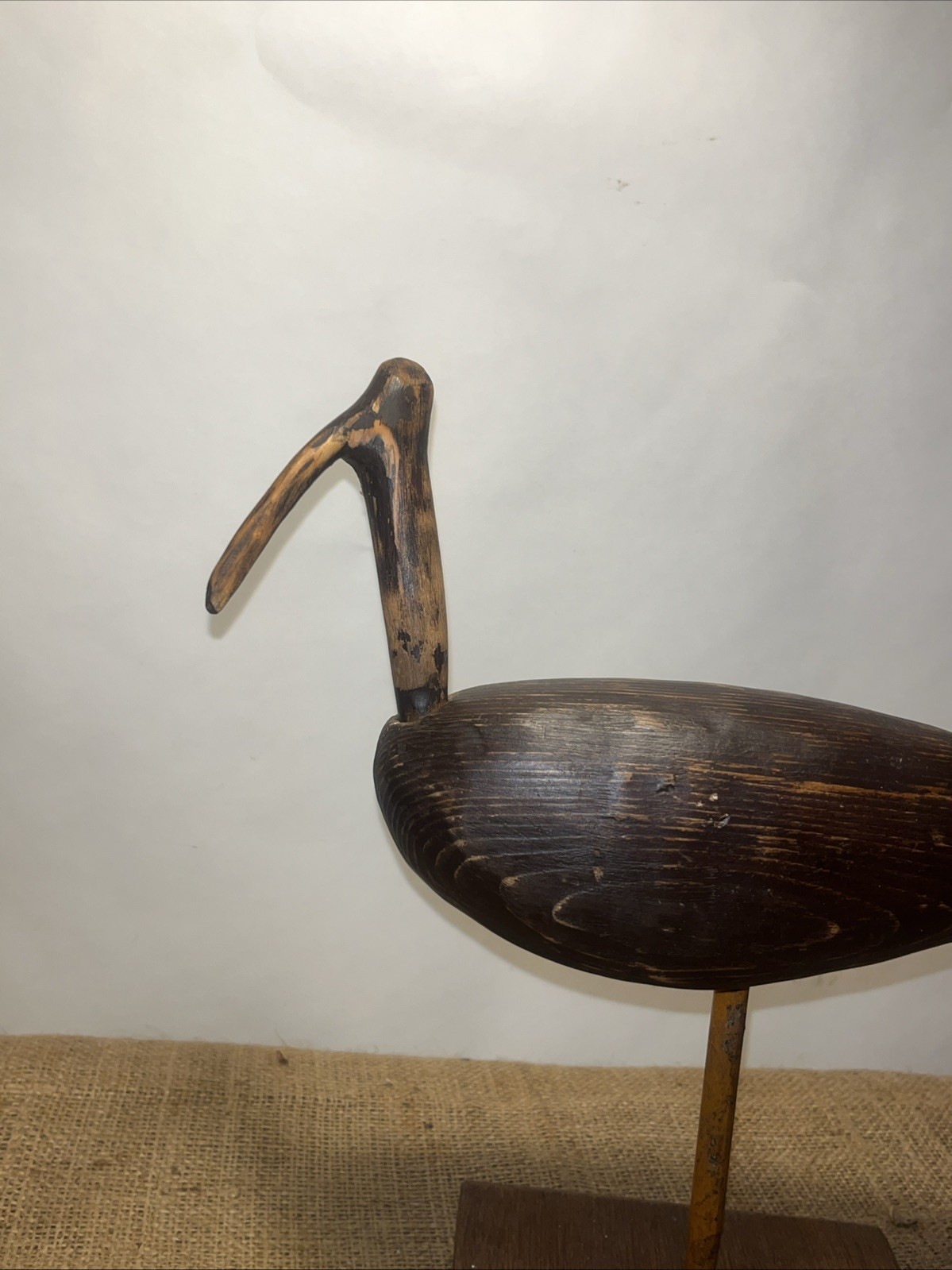 root head shorebird decoy duck hunting antique unknown
