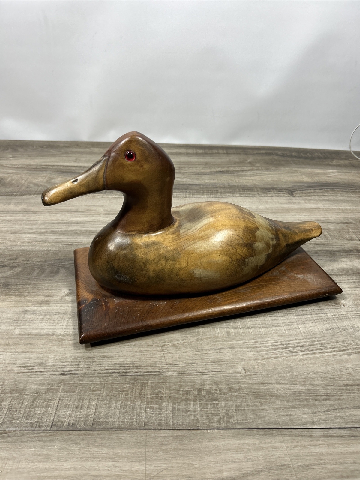 Ron Fisher Canvasback Red Eyes Duck Box Top signed 1980