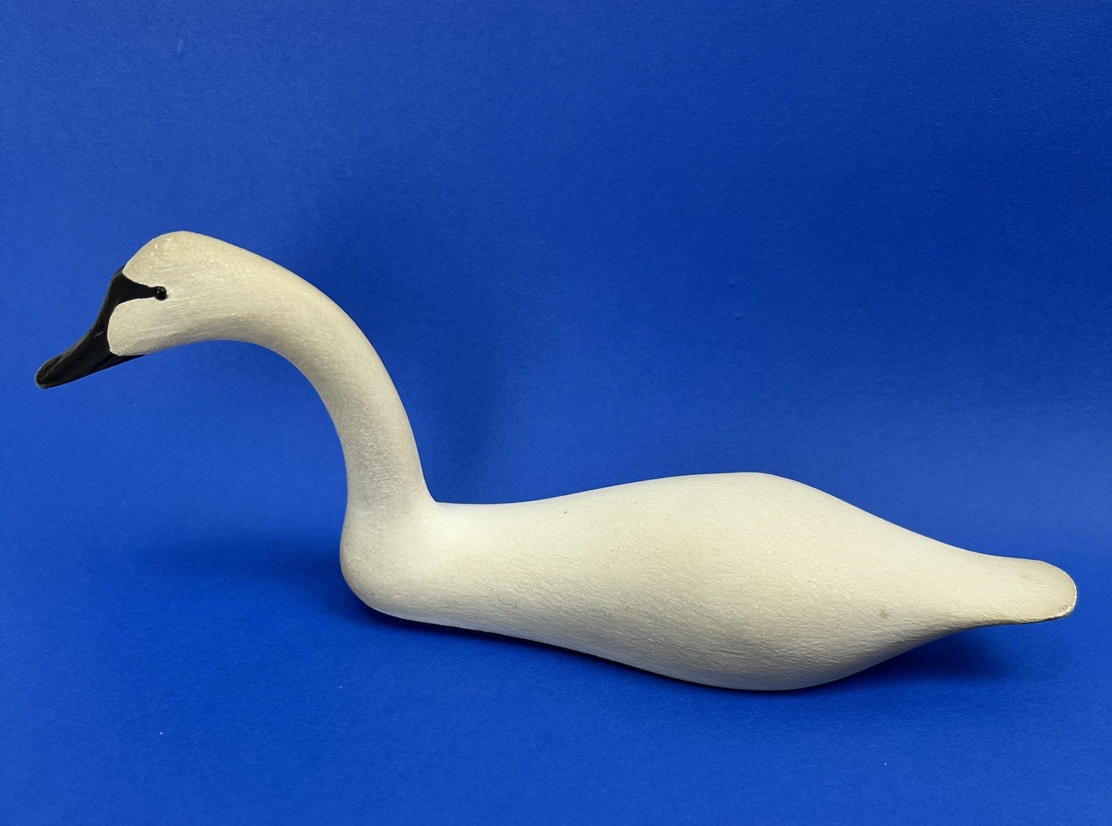 Decoy Mini Swan D Stavely 1991 Easton MD Maryland Resting White 8” x 2”x 3” Sign