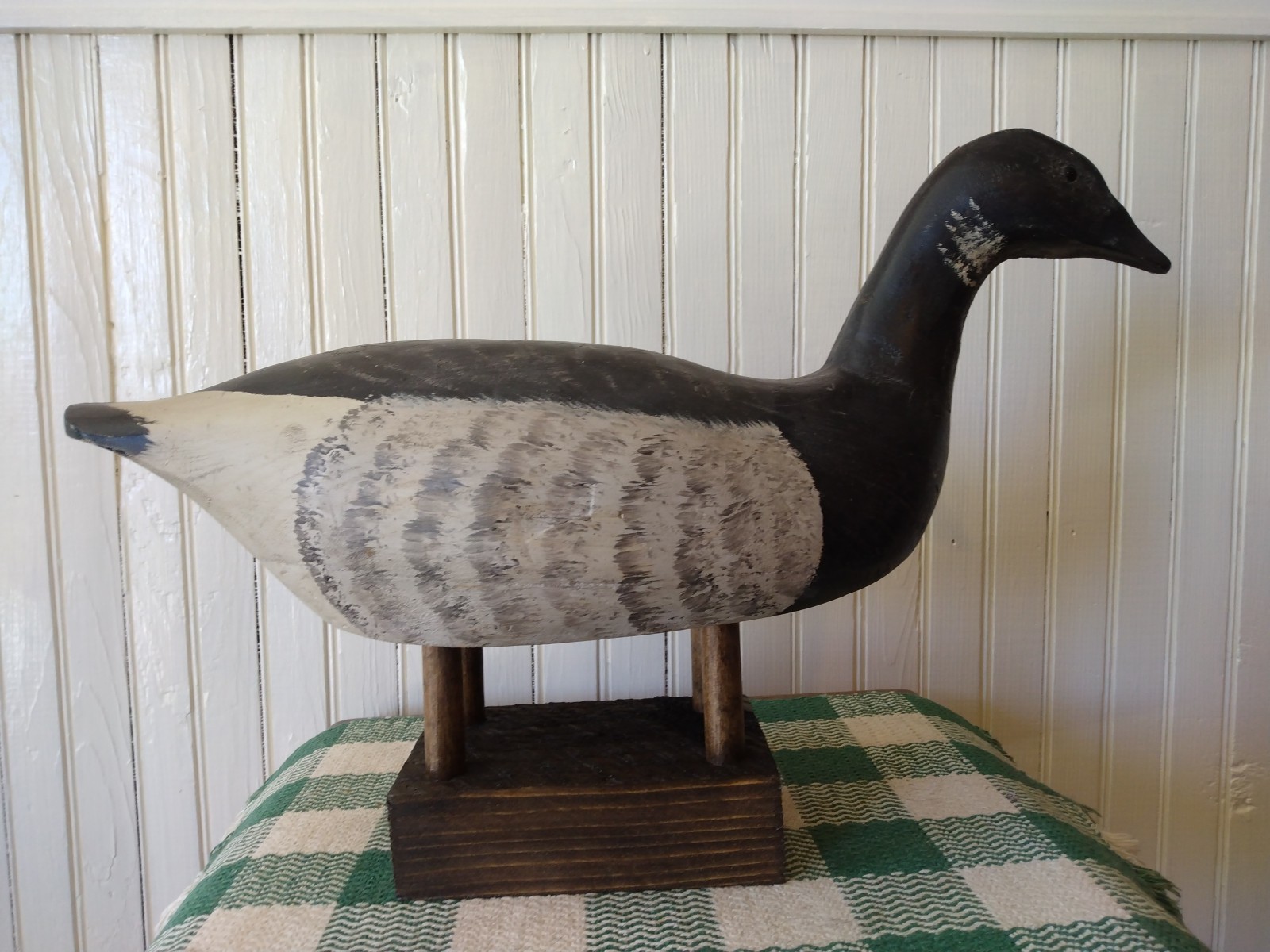 2 Large Rough cut Wood Hand Made Duck Decoy Stands