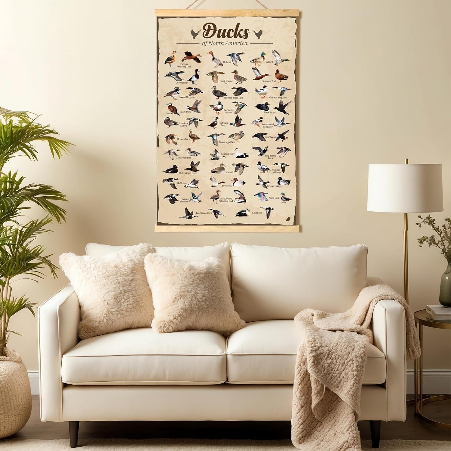 Duck Hunting Gifts for Men Type Of Duck Poster Duck Hunting Decor Mallard Ducks