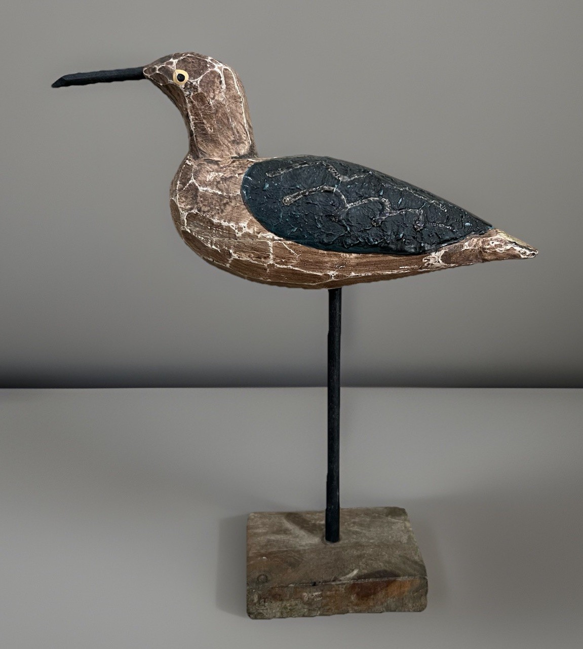 Vintage Shorebird Decoy Hand Carved Original Paint