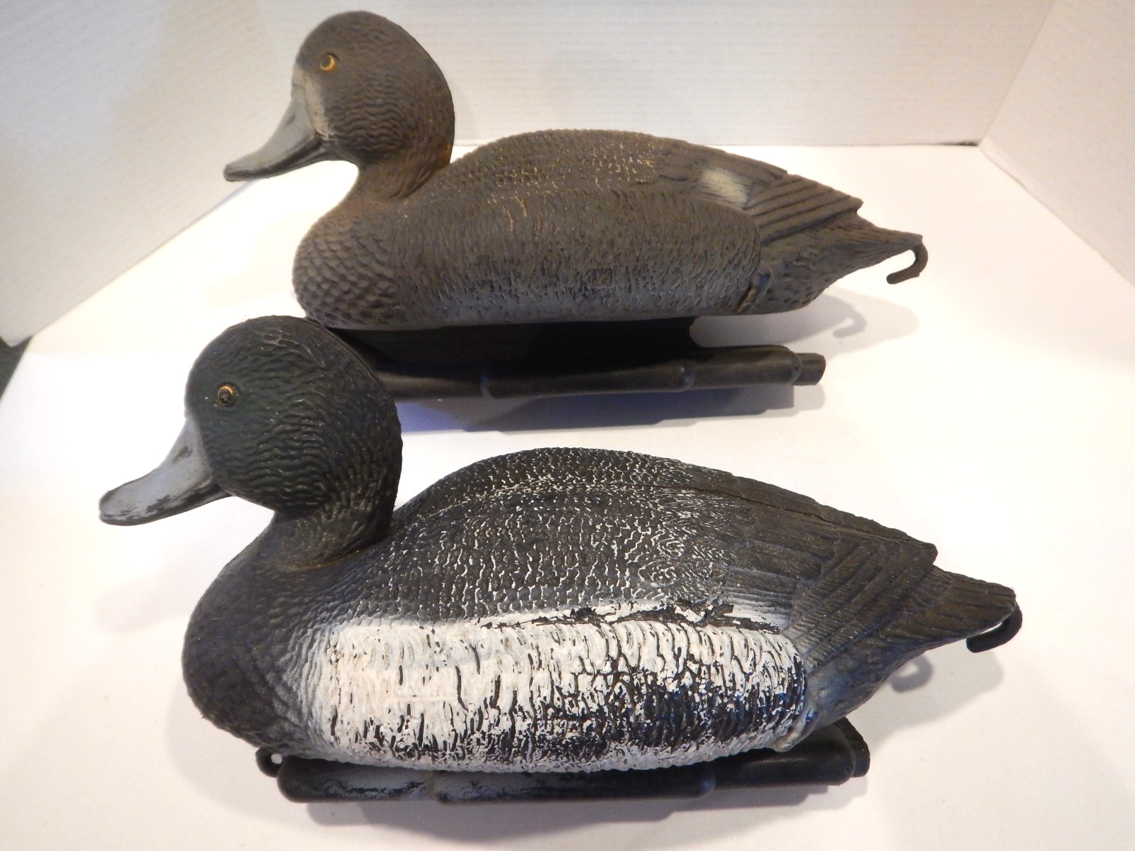 Vintage Carry Kite Bluebill Drak Hen Duck Decoy Cabin Decor Italy (L27)