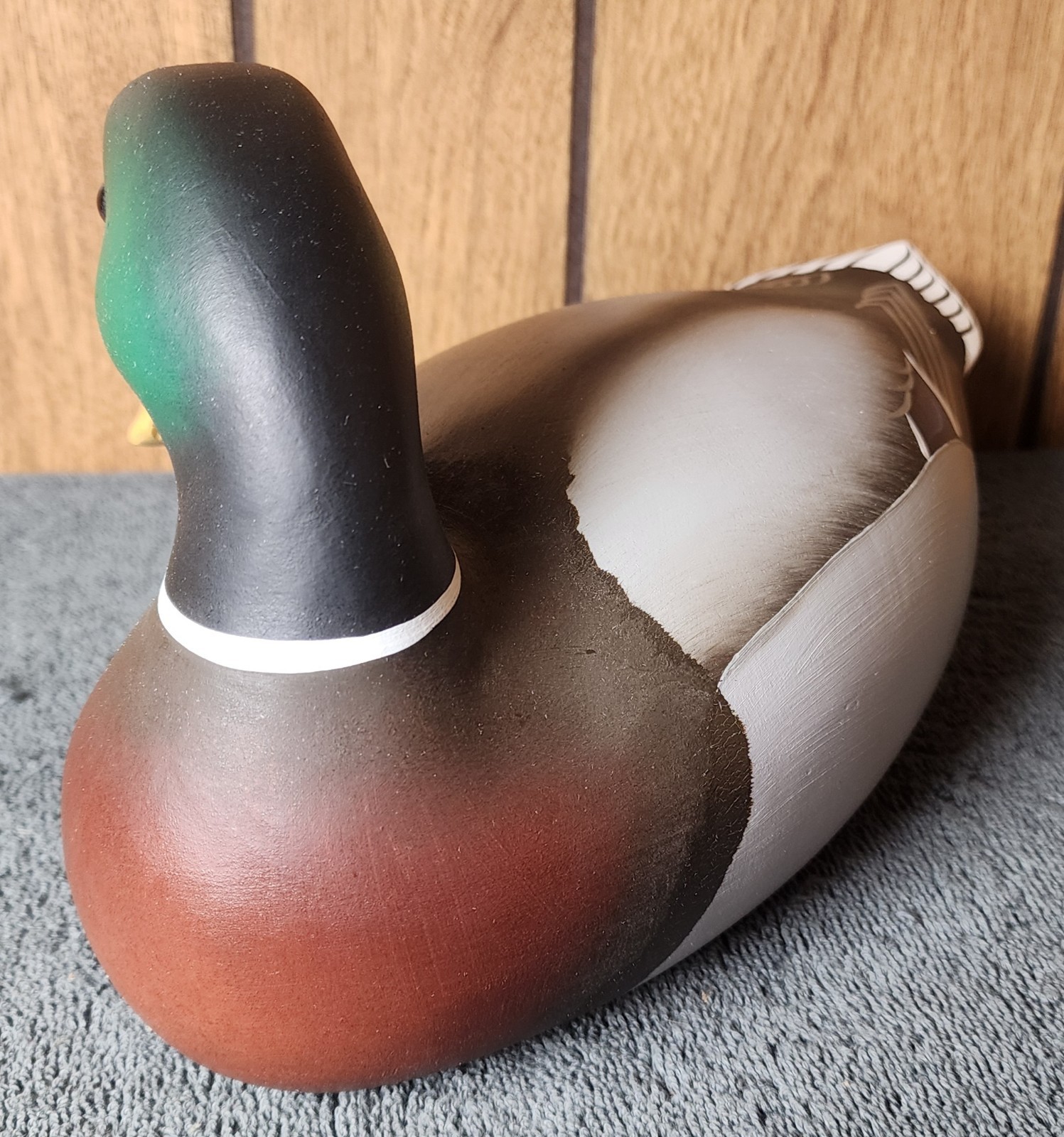 Bill Schauber Mallard Duck Decoy Signed 2003 Bird Chesapeake Bay VTG Maryland