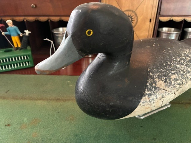 Vintage Bluebill Drake Decoy attributed to Charlie Bryan Middle River, Maryland