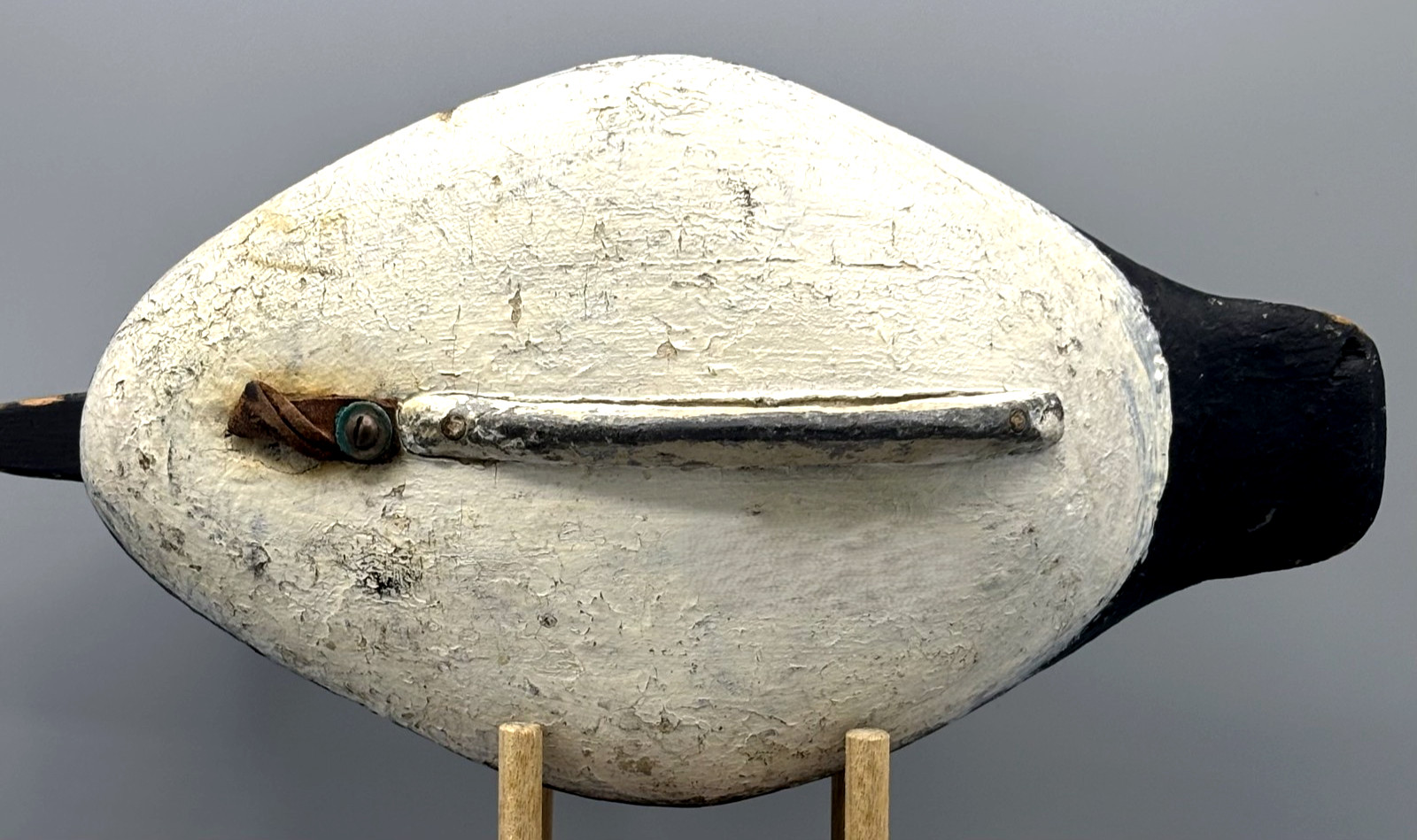EARLY LAKE CHAMPLAIN (?)* GODENEYE HEN VINTAGE DUCK DECOY *KEEL-LIKE BALLAST*