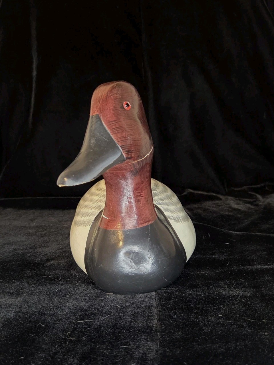 Hand Painted Decoy Duck Canvasback Unsigned 12 Inch