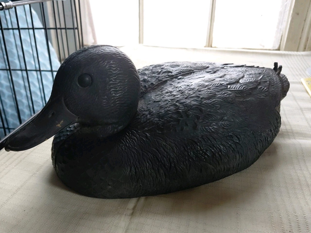 Vintage Rare Plastic Mallard Drake Duck Decoy Made in Italy Pond Hunting