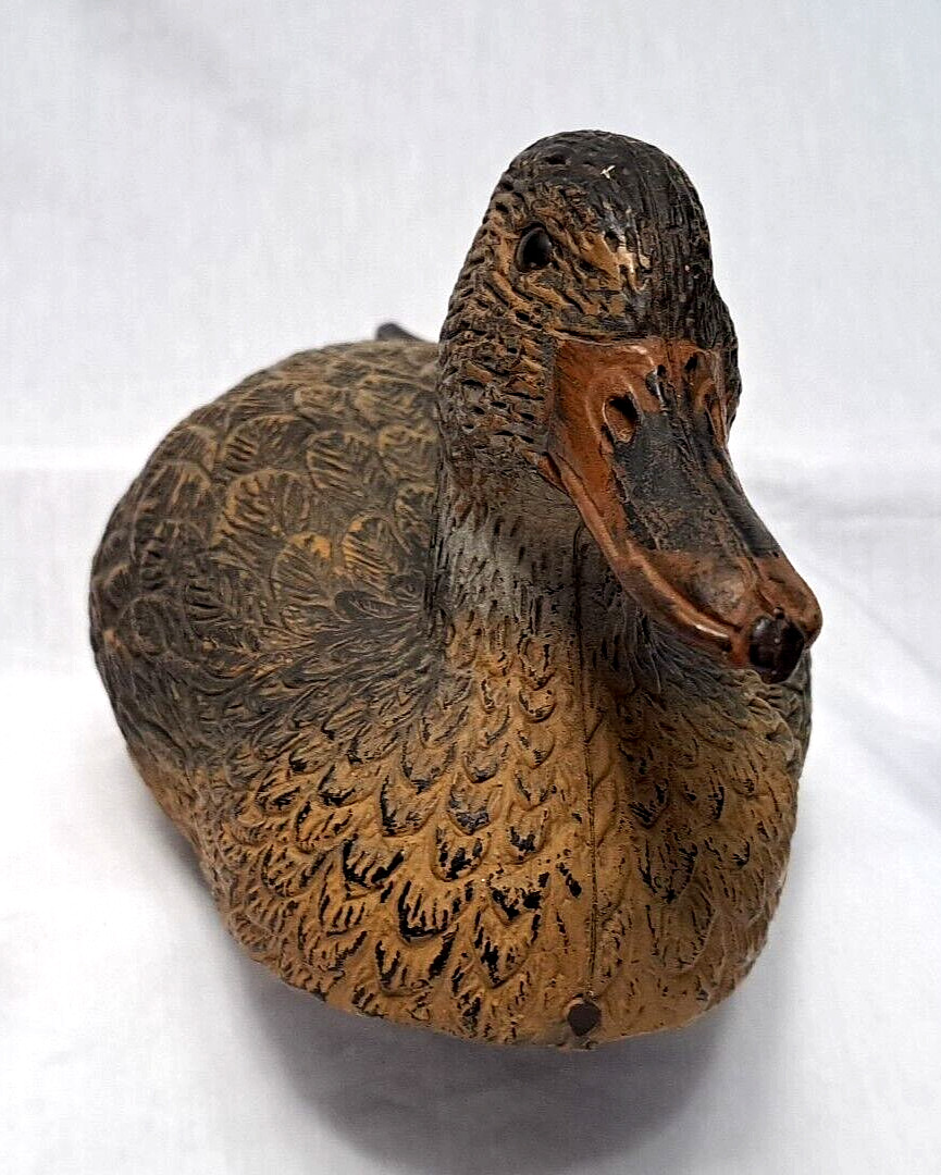Vintage Sports Plast Floating Mallard Duck Hen Decoy Made In Italy Hunting Camo