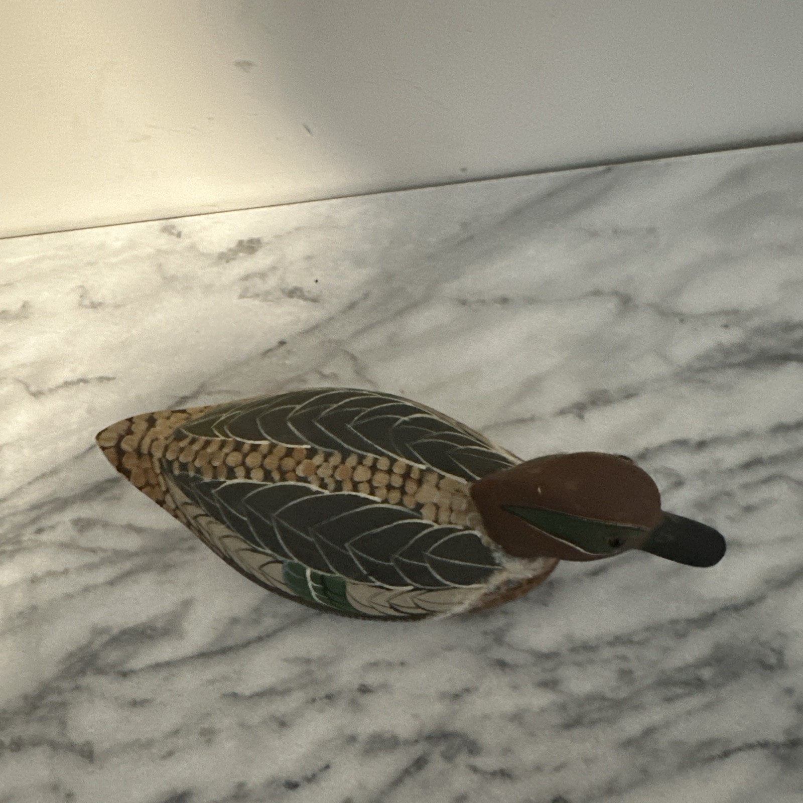 Reginald Trevisan Wood Mallard Duck Decoy Hand Made & Painted Signed Dated 1981