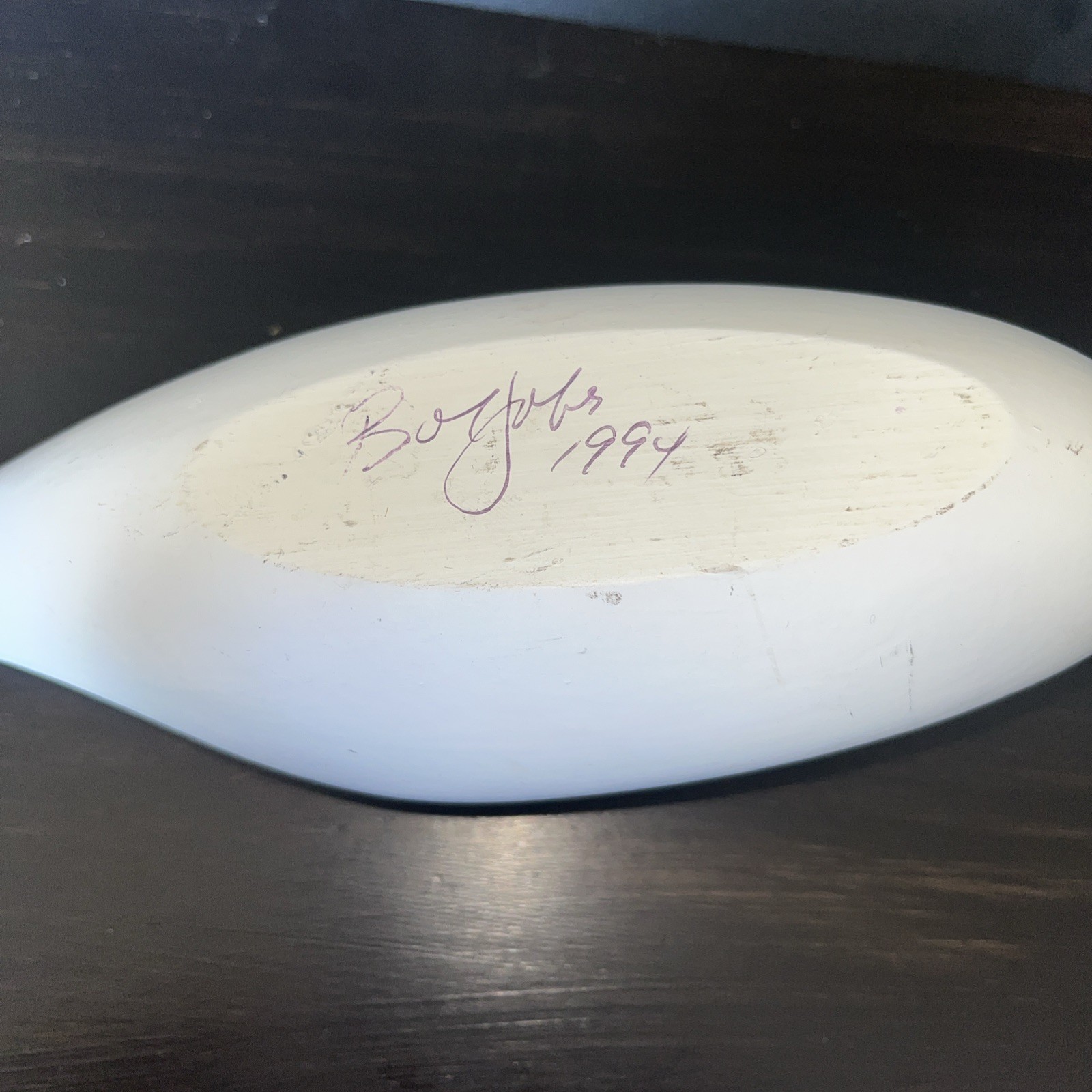 SWAN Decoy Havre de Grace Maryland 10”Captain BOB JOBES 1994 Signed Miniature
