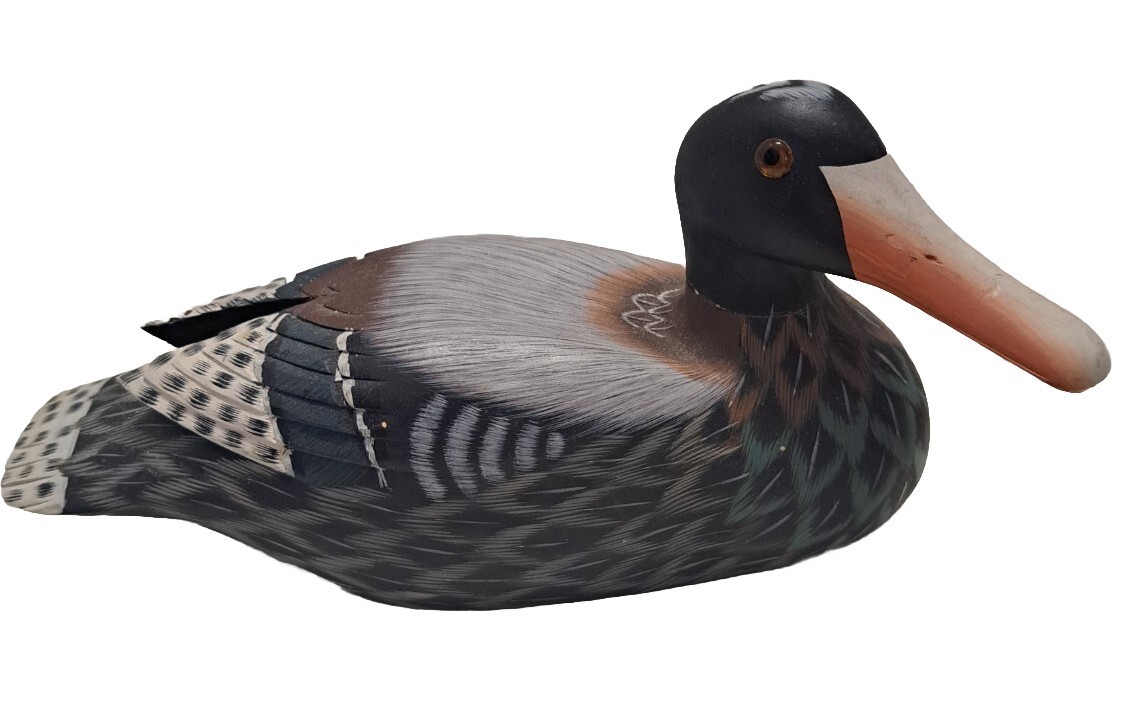 Vintage Colorful Hand Carved Duck Decoy Made In People’s Republic of China