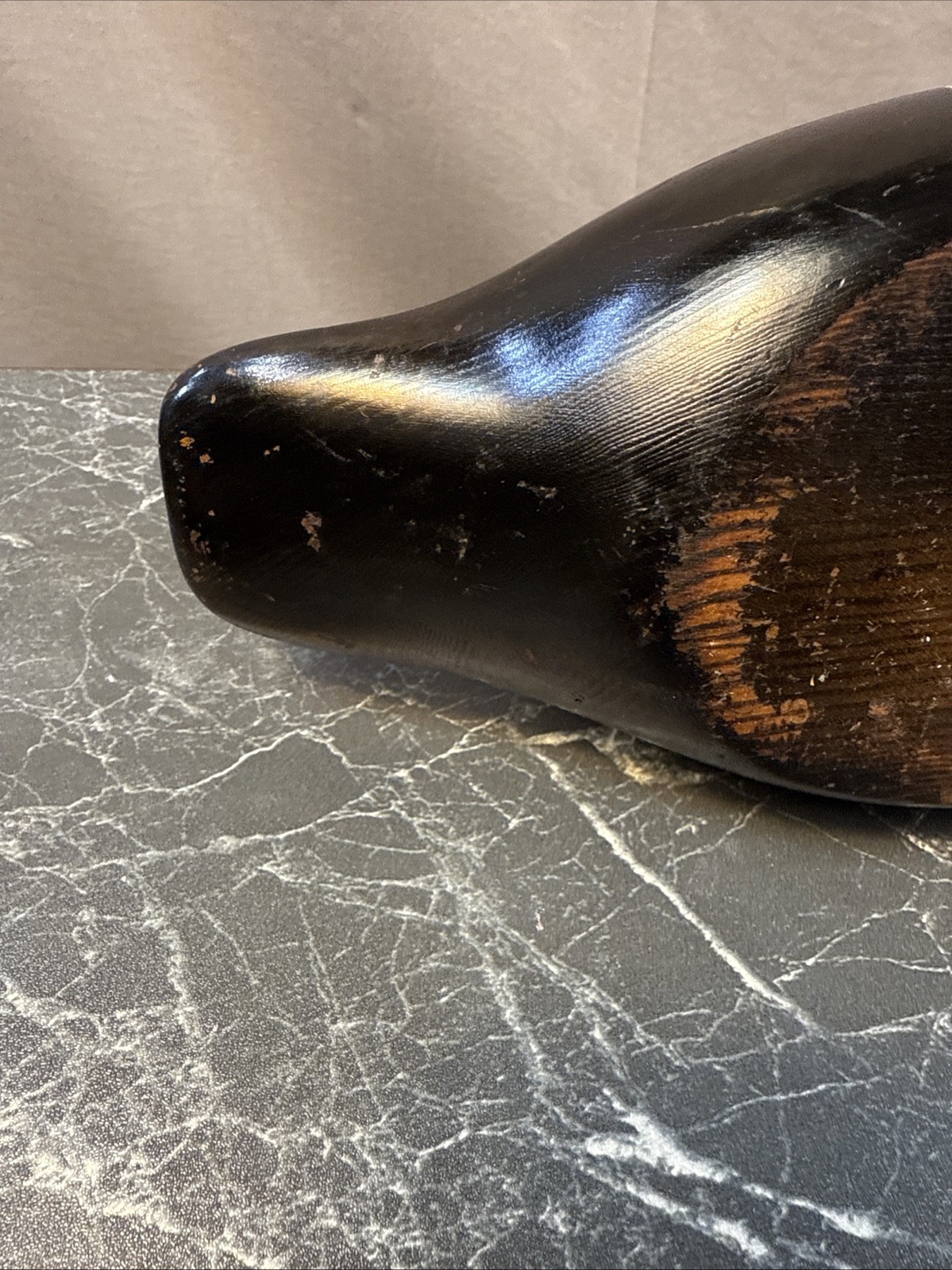 Vintage Wood Duck HANDCRAFTED SOLID WOOD COLLECTIBLE / Beautiful