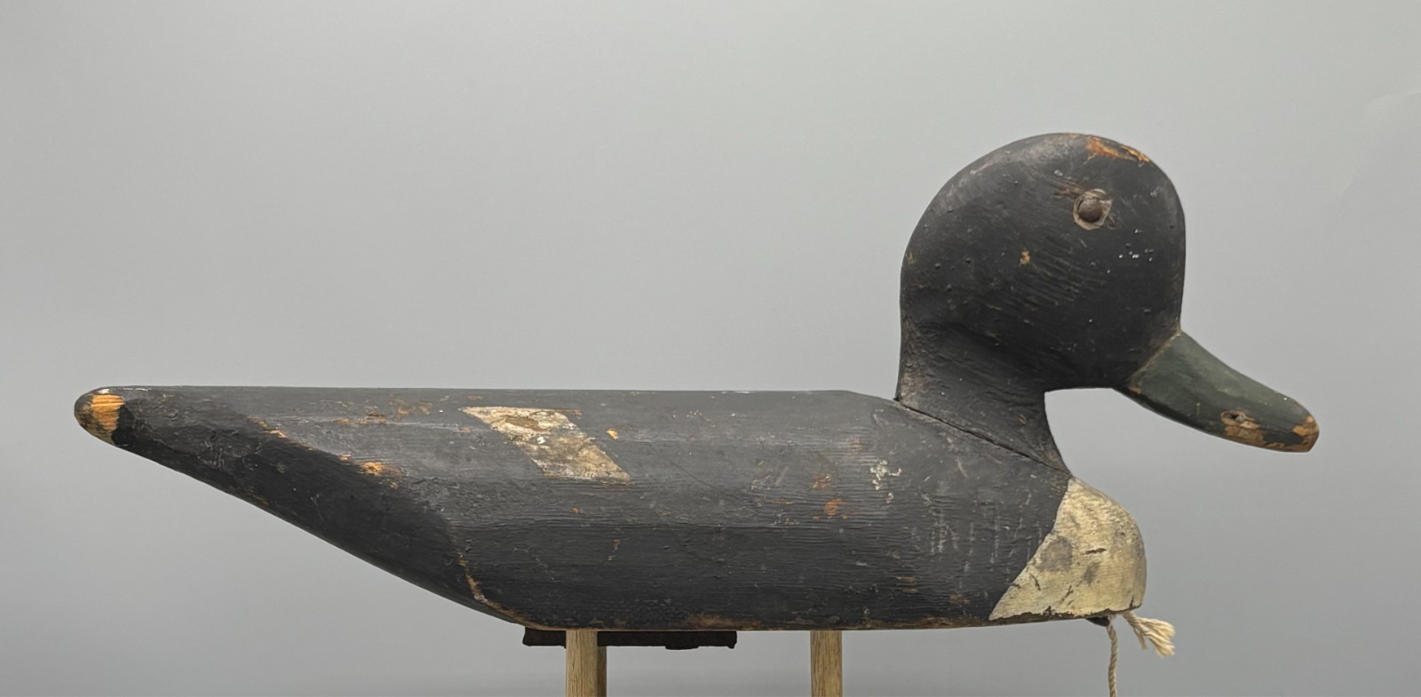 *ORIGINAL PAINT* EARLY 20TH CENT. PRIMITIVE **MAINE**BLUEBILL ANTIQUE DUCK DECOY