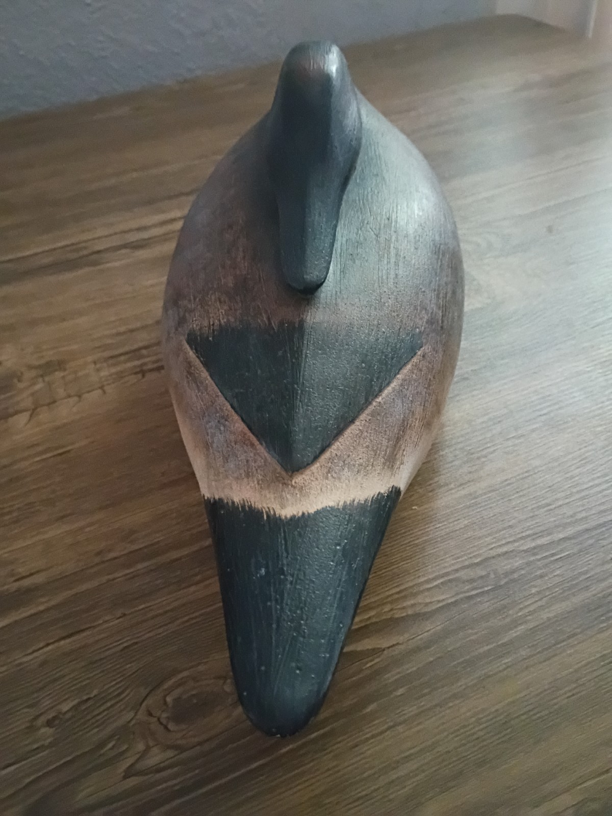 Vintage goose Decoy Figurine 12″ Faux Carved Wood Resin Country Home Decor