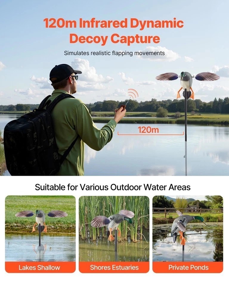 Spinning Wing Motion Duck Decoy Outdoor Realistic Teal Decoys for Hunting