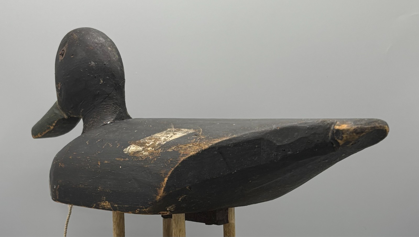 *ORIGINAL PAINT* EARLY 20TH CENT. PRIMITIVE **MAINE**BLUEBILL ANTIQUE DUCK DECOY