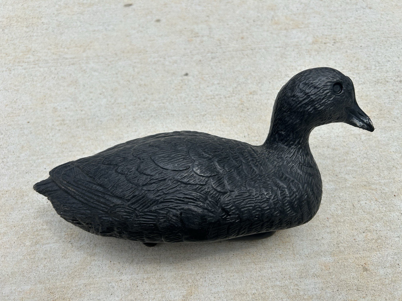 Vintage Brevetteto Carry Lite Plastic Duck Decoy Black Made In Italy