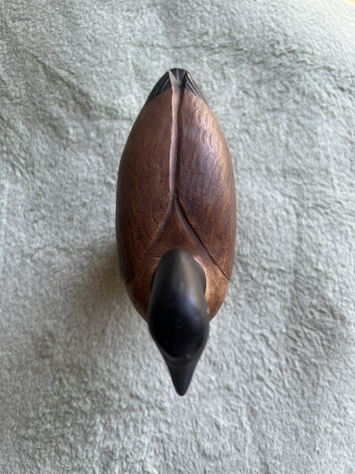 1971 E. Rhodenizer Hand Carved Painted Miniature Wood CANADIAN GOOSE DECOY