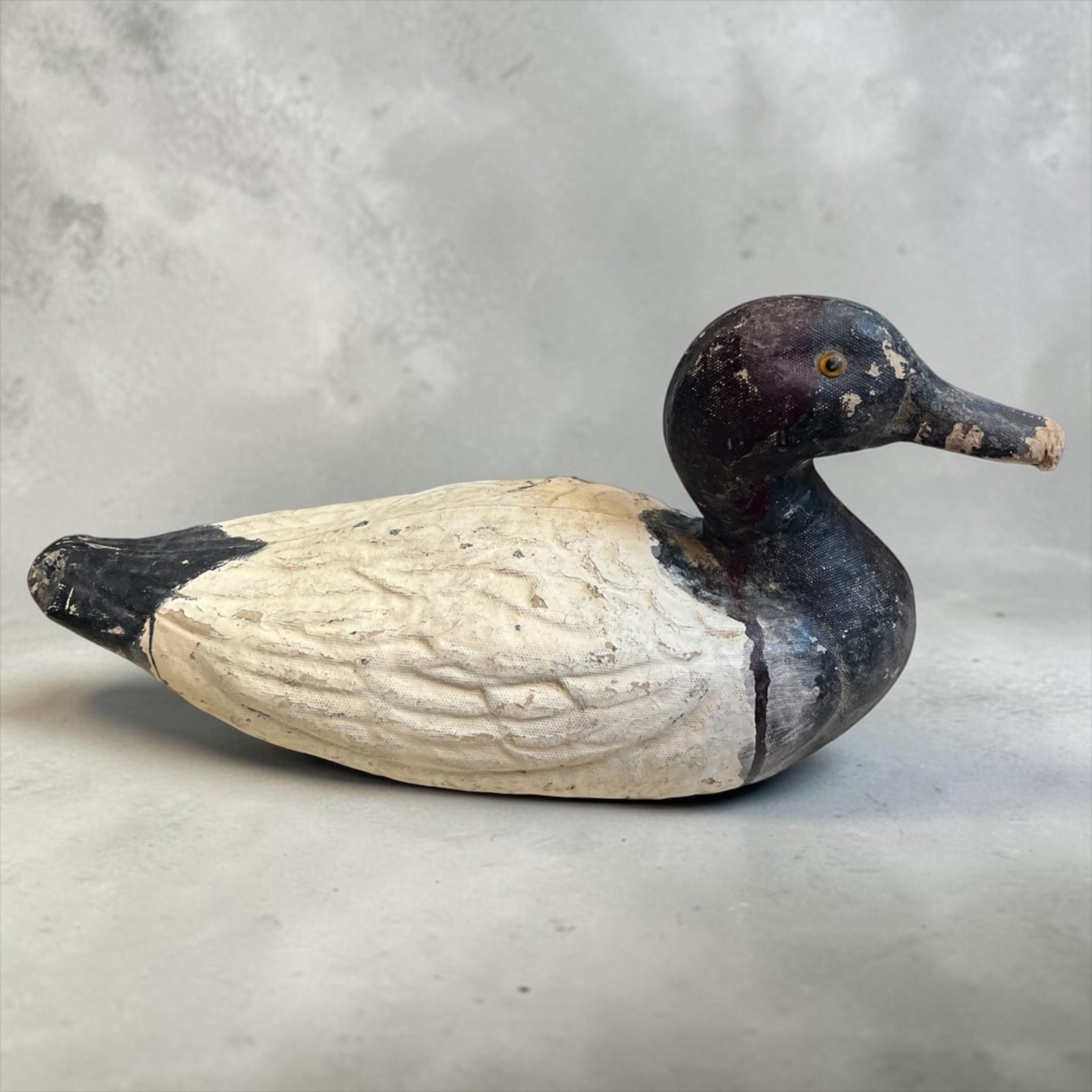 Vintage Duck Hunting Decoy~Victor Veri-Lite Paper Mache~Stamped 1946 (290)