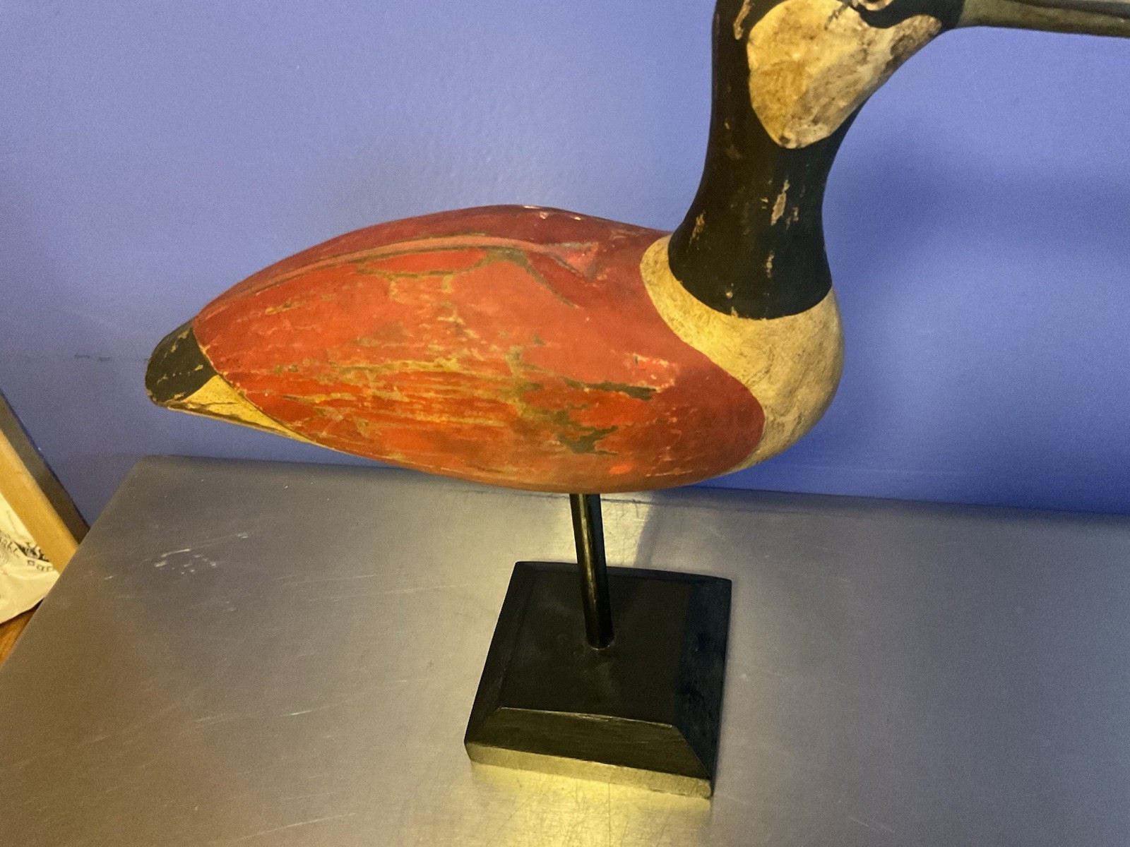 Vintage/Antique Hand Carved Painted Shorebird Curlew Decoy 13 Inches