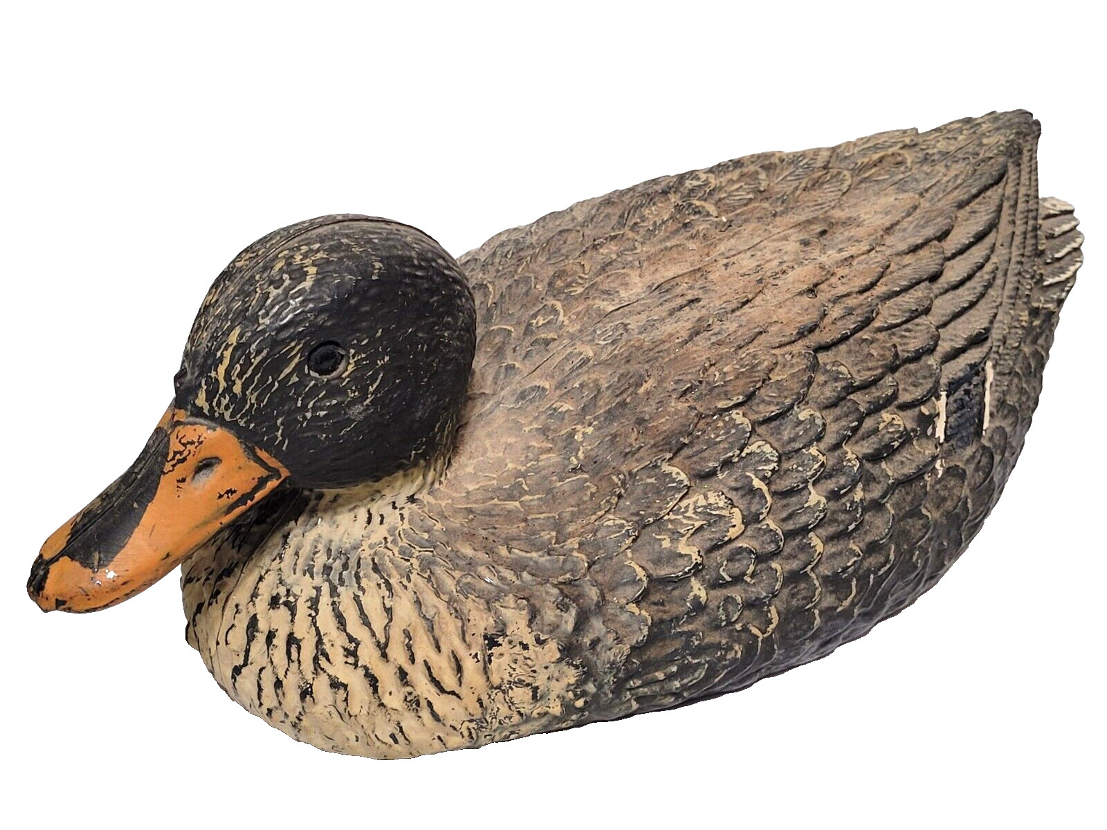 Vintage Garcia Plastic Common Mallard Duck Decoy, Made in Italy
