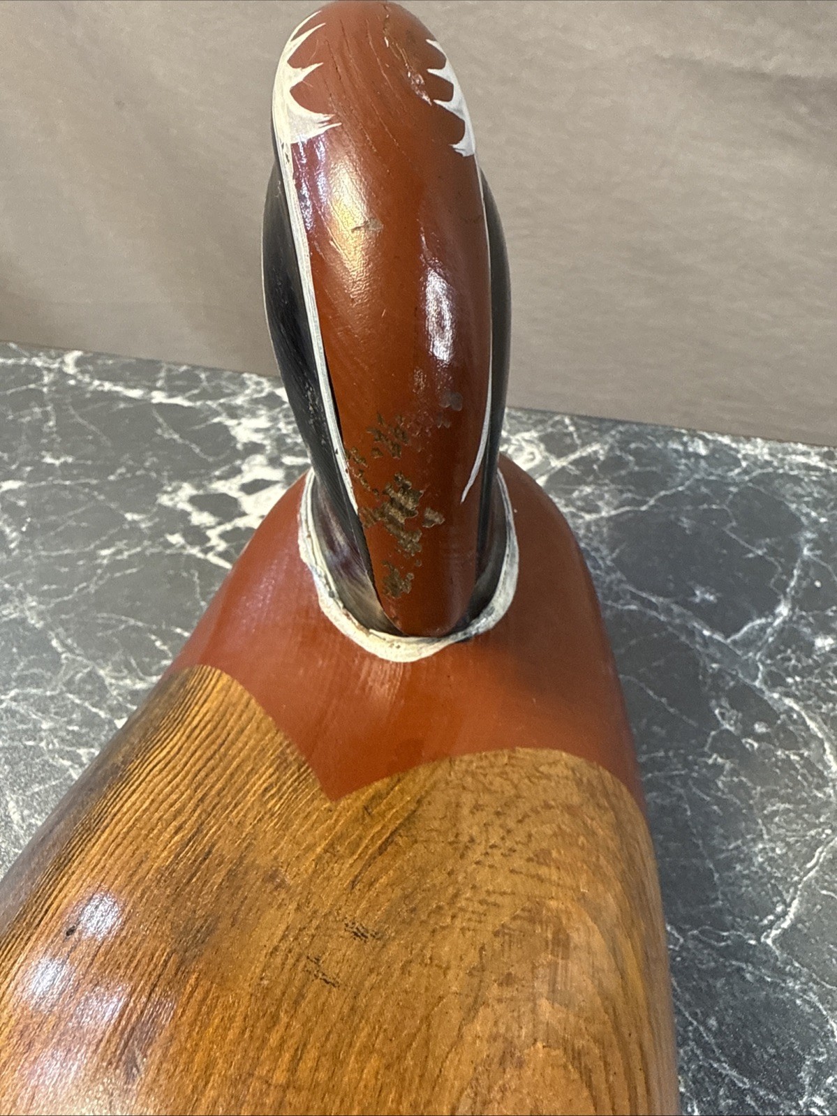 Vintage Wood Duck HANDCRAFTED SOLID WOOD COLLECTIBLE / Beautiful