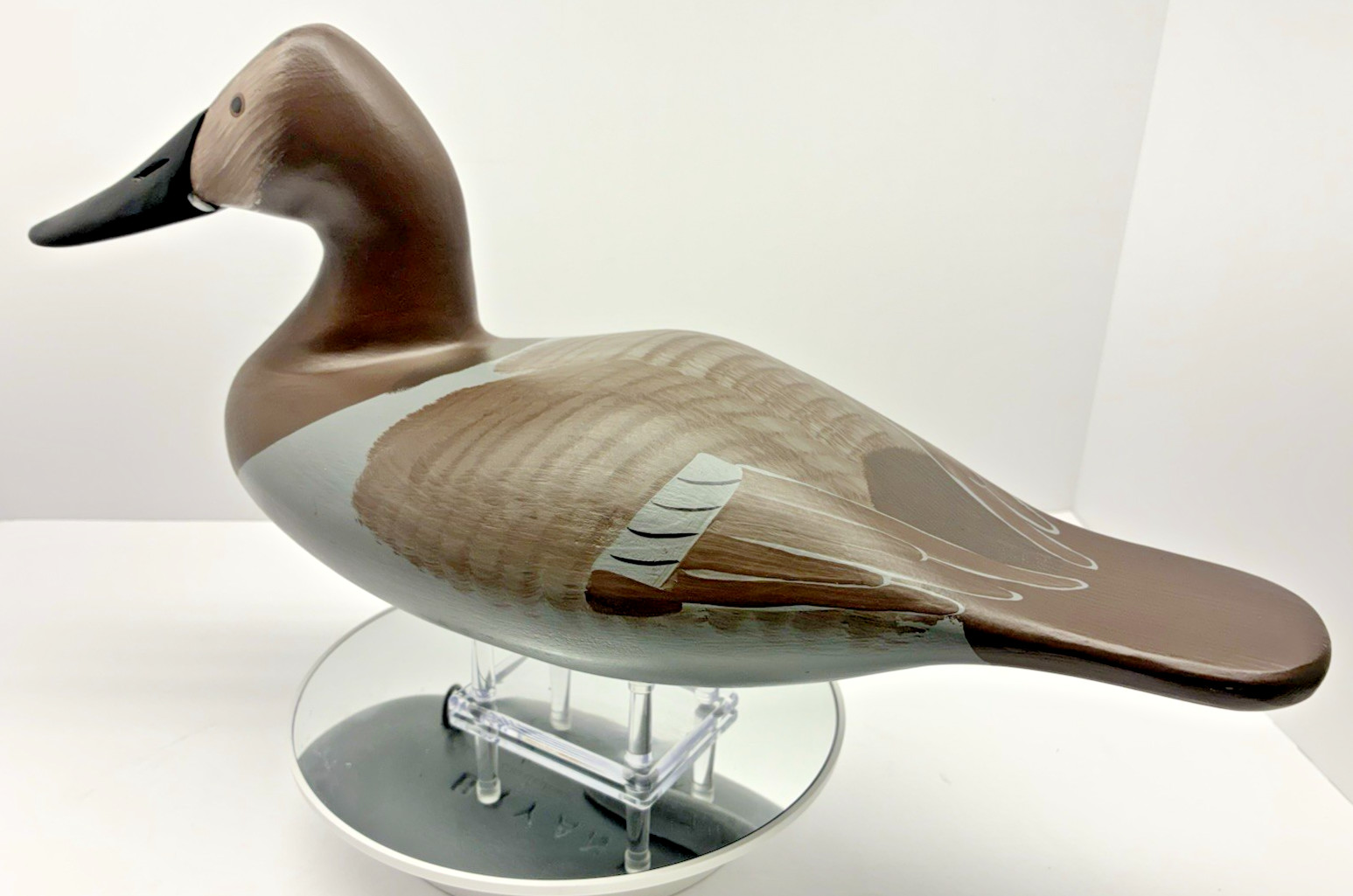 1992 Signed Stamped Vernon Bryant Canvasback Hen Decoy Vintage Havre De Grace MD