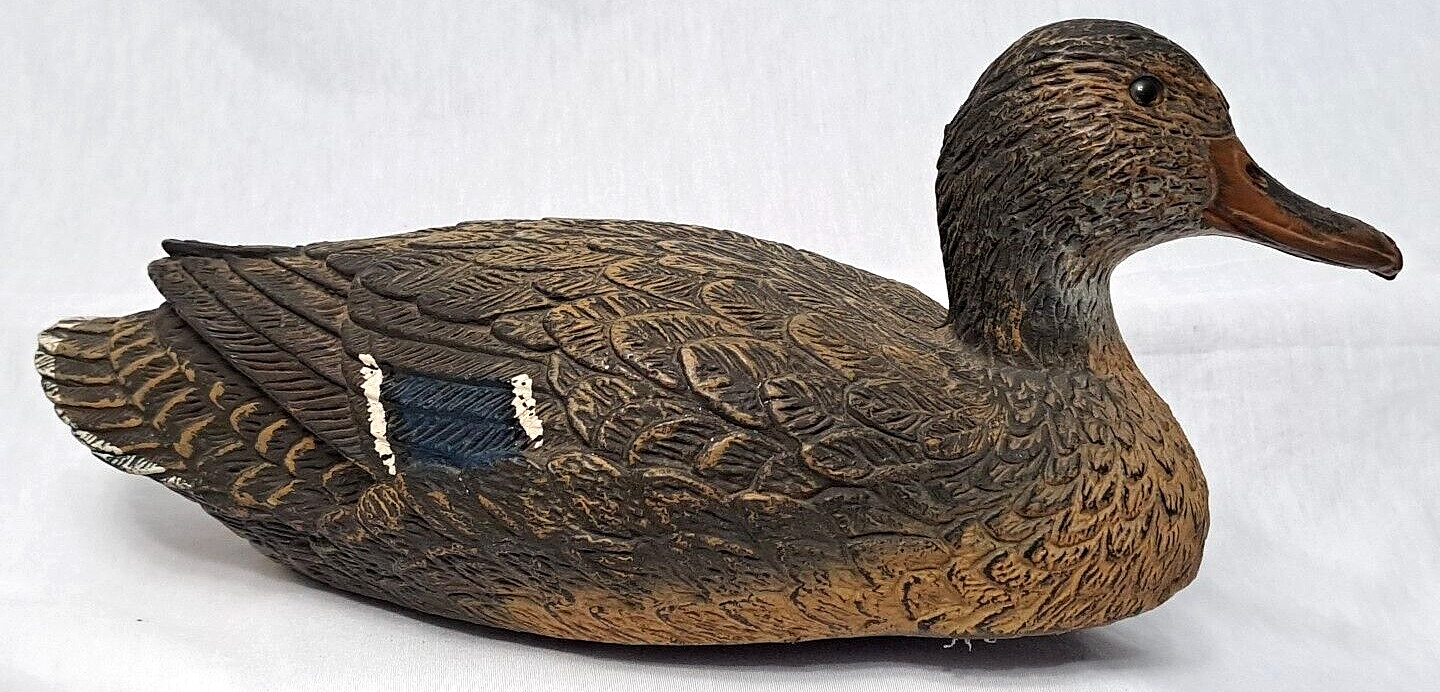 Vintage Sports Plast Floating Mallard Duck Hen Decoy Made In Italy Hunting Camo