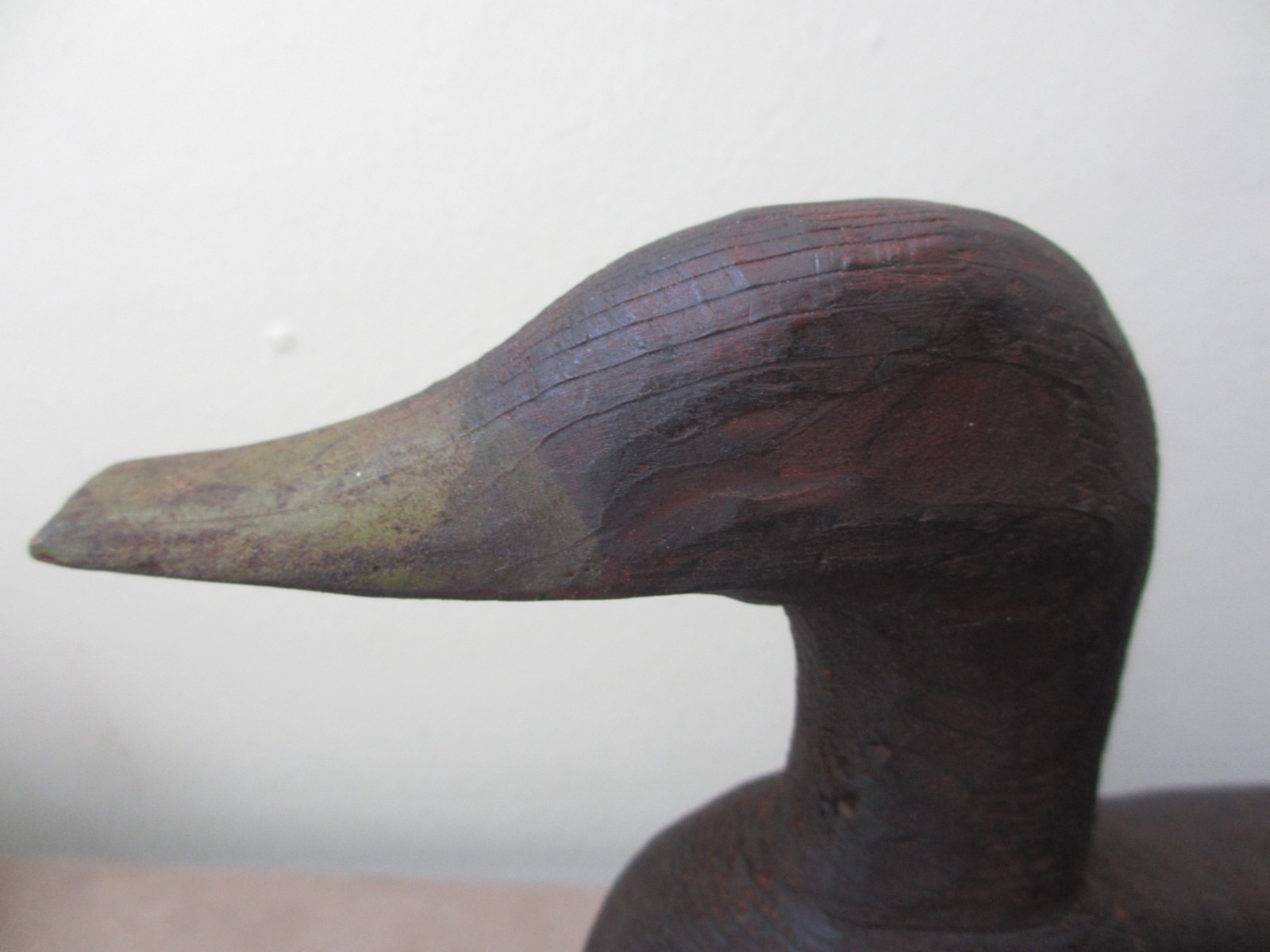 Antique MAINE Primitive Wood Duck Decoy Hand Carved Folk Art Working Bird