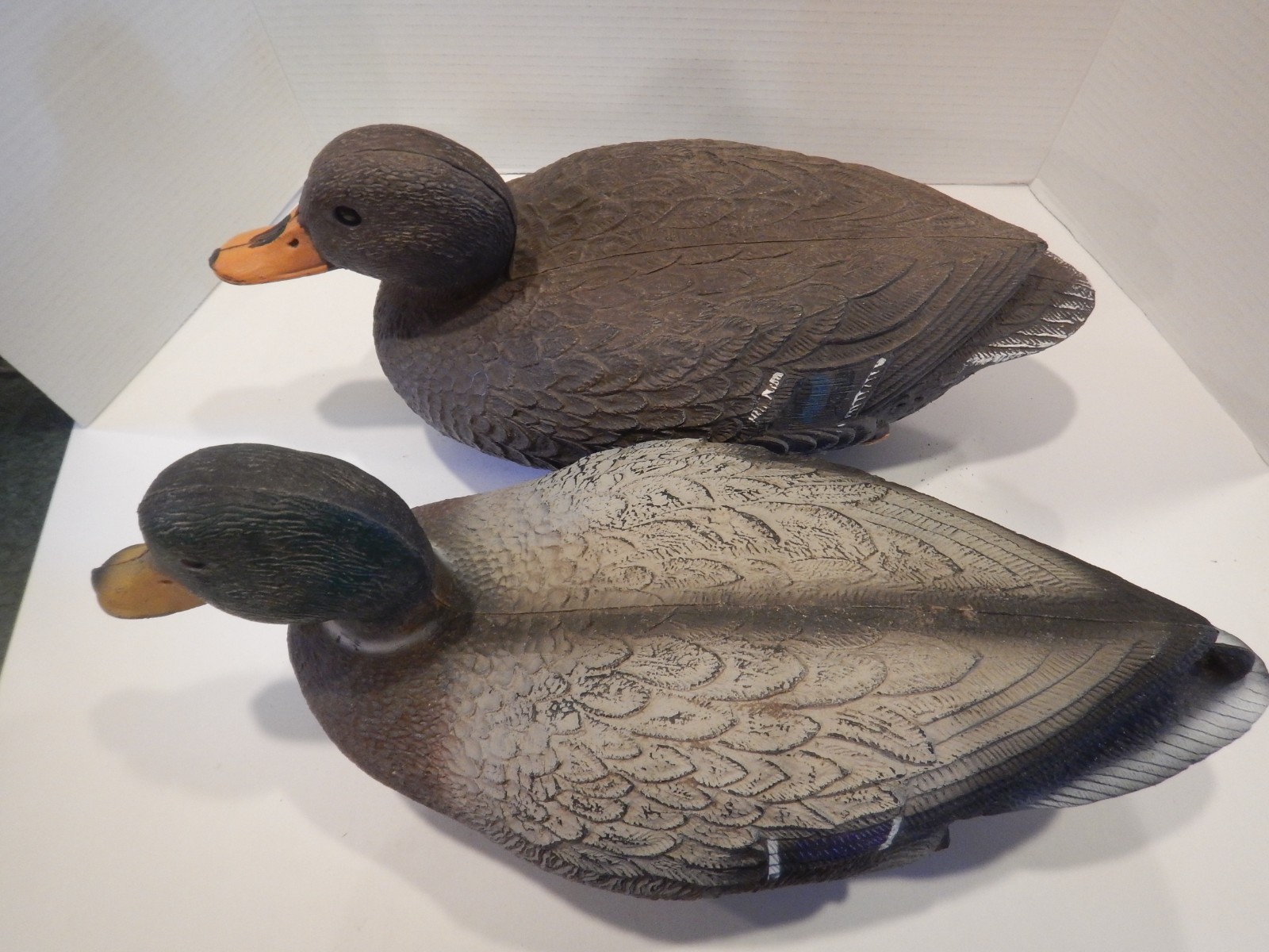 Vintage Flambeau Mallard Drake & Hen Duck Decoy Cabin Decor USA (L22)
