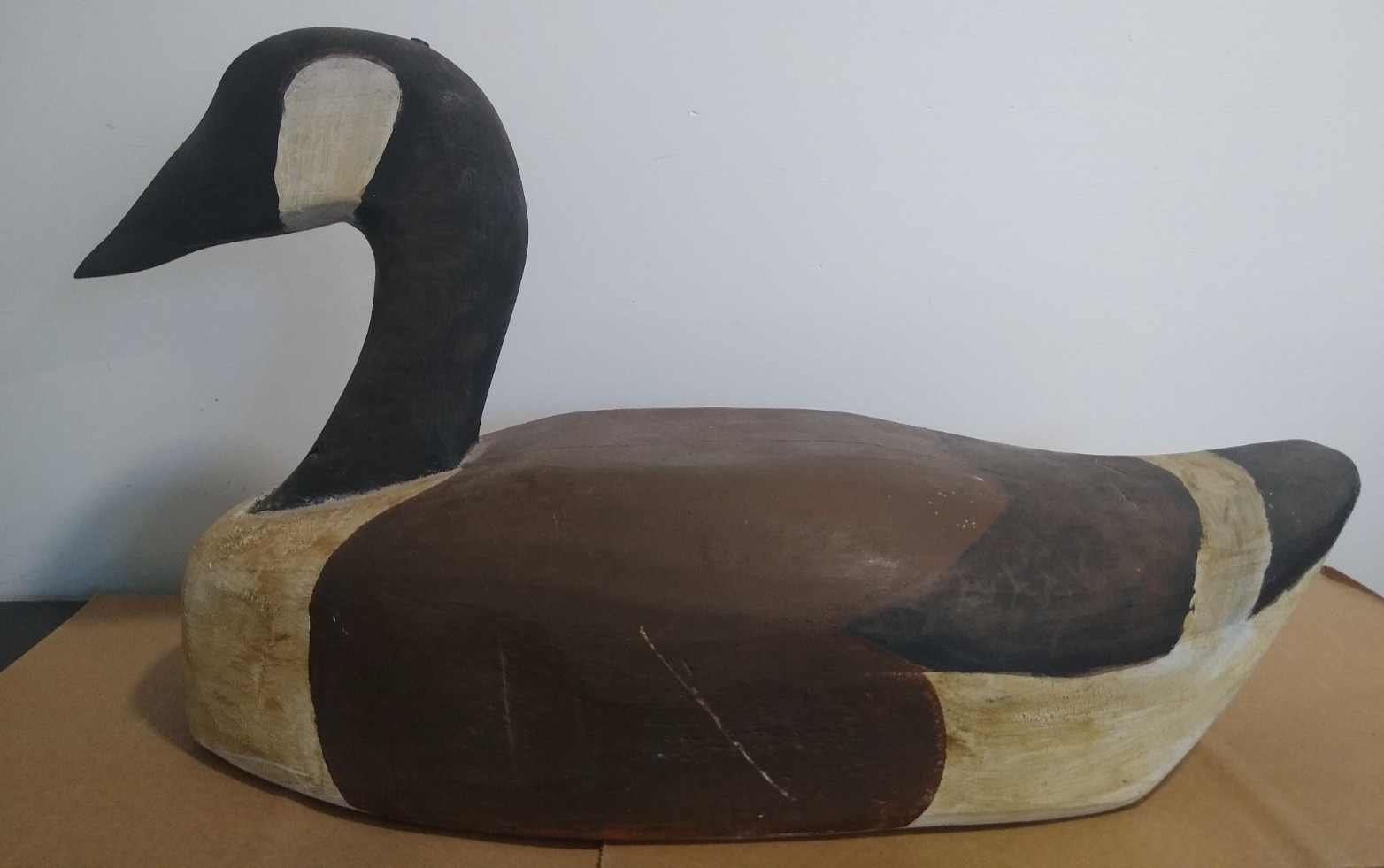 Carved Wooden Canada Goose Decoy