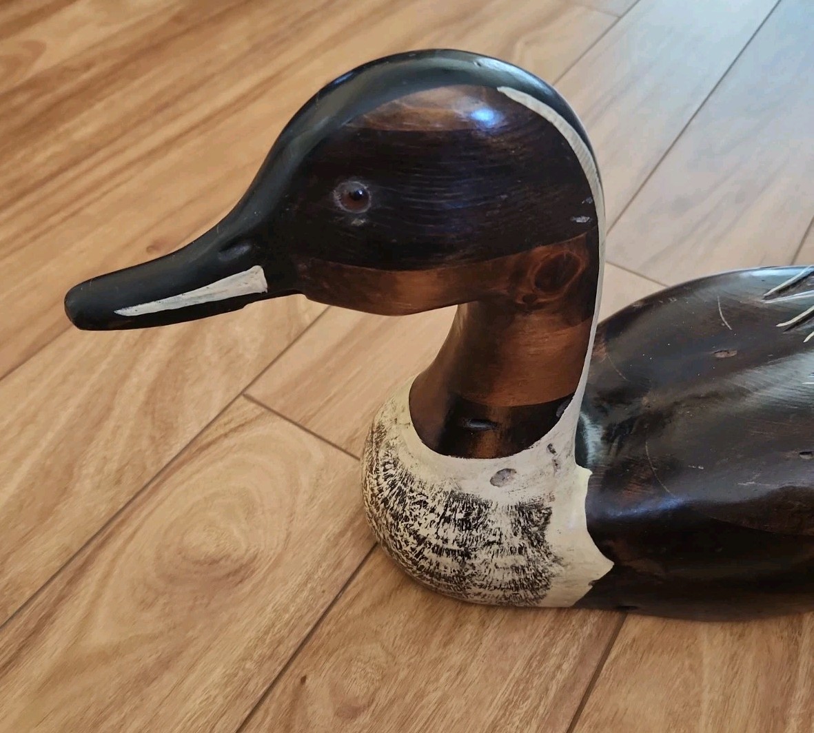 Rare Vintage LEO KOPPY SIGNED 24″ Hand Carved Wooden PINTAIL DUCK DECOY