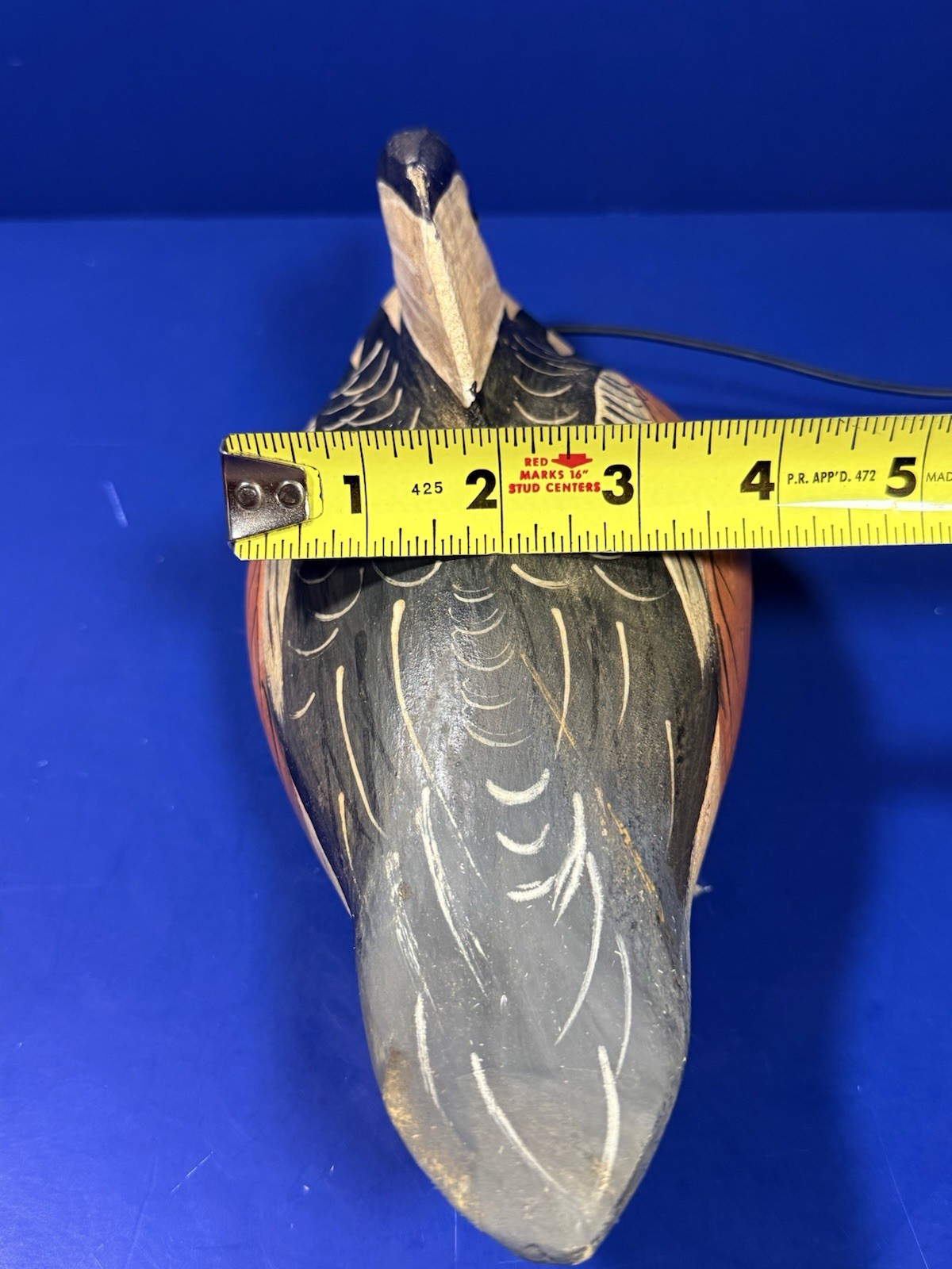 Jimmy Bowden Hairy‑Head Drake Wood Duck Decoy Gunning Rigged – Signed/Dated ‘06