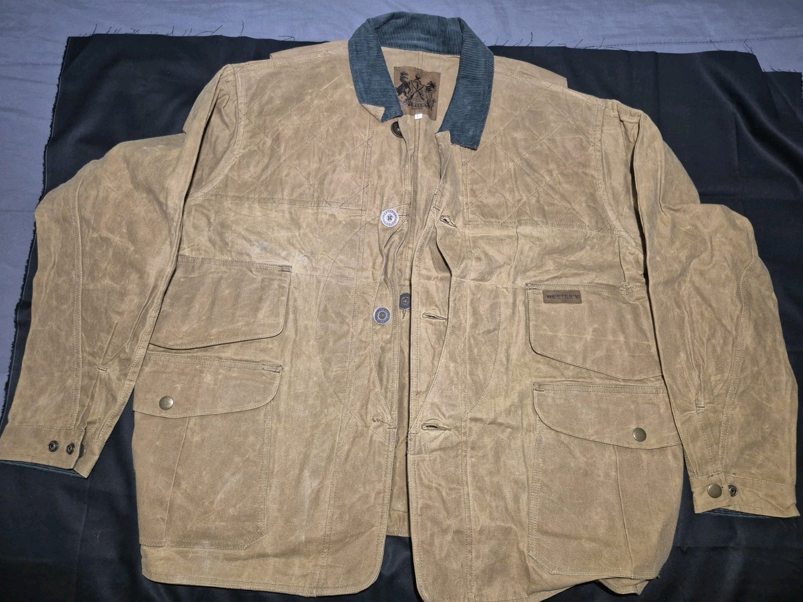 Vintage Herters Duck Wax Canvas Heavy Hunting Jacket XL